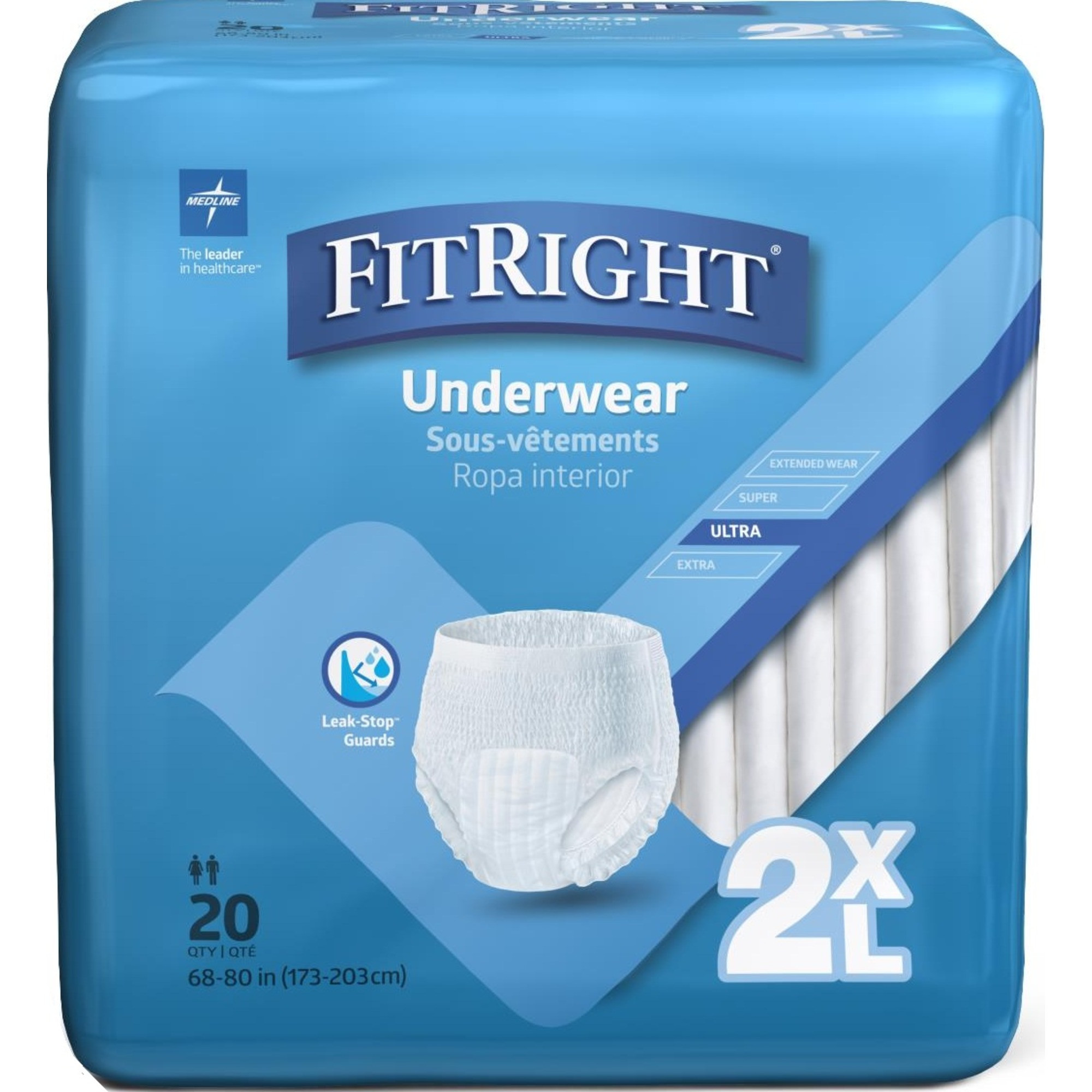 FitRight Ultra Protective Adult Incontinence Pull-Up Underwear, Heavy Absorbency