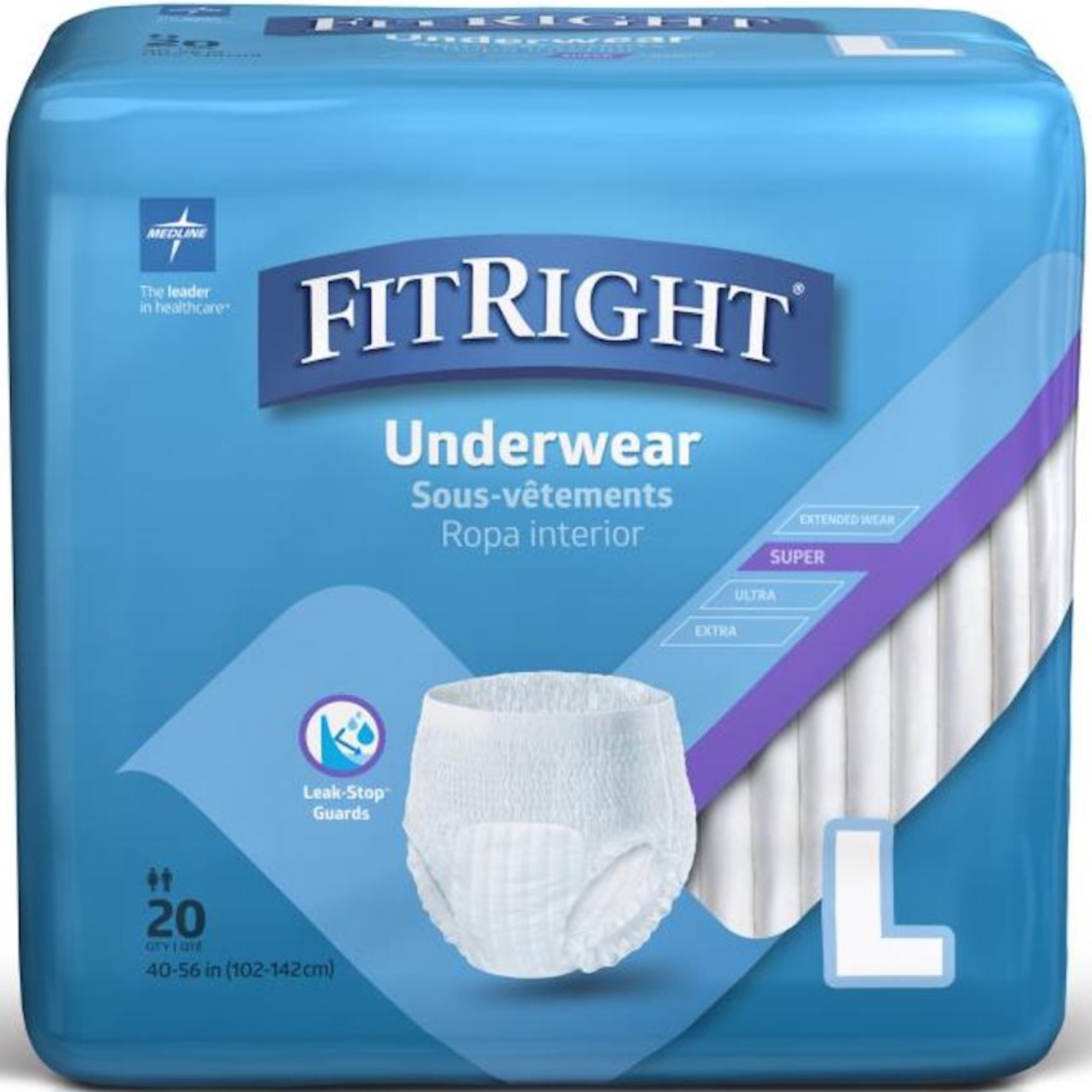 FitRight Super Protective Adult Incontinence Pull-Up Underwear, Heavy Absorbency