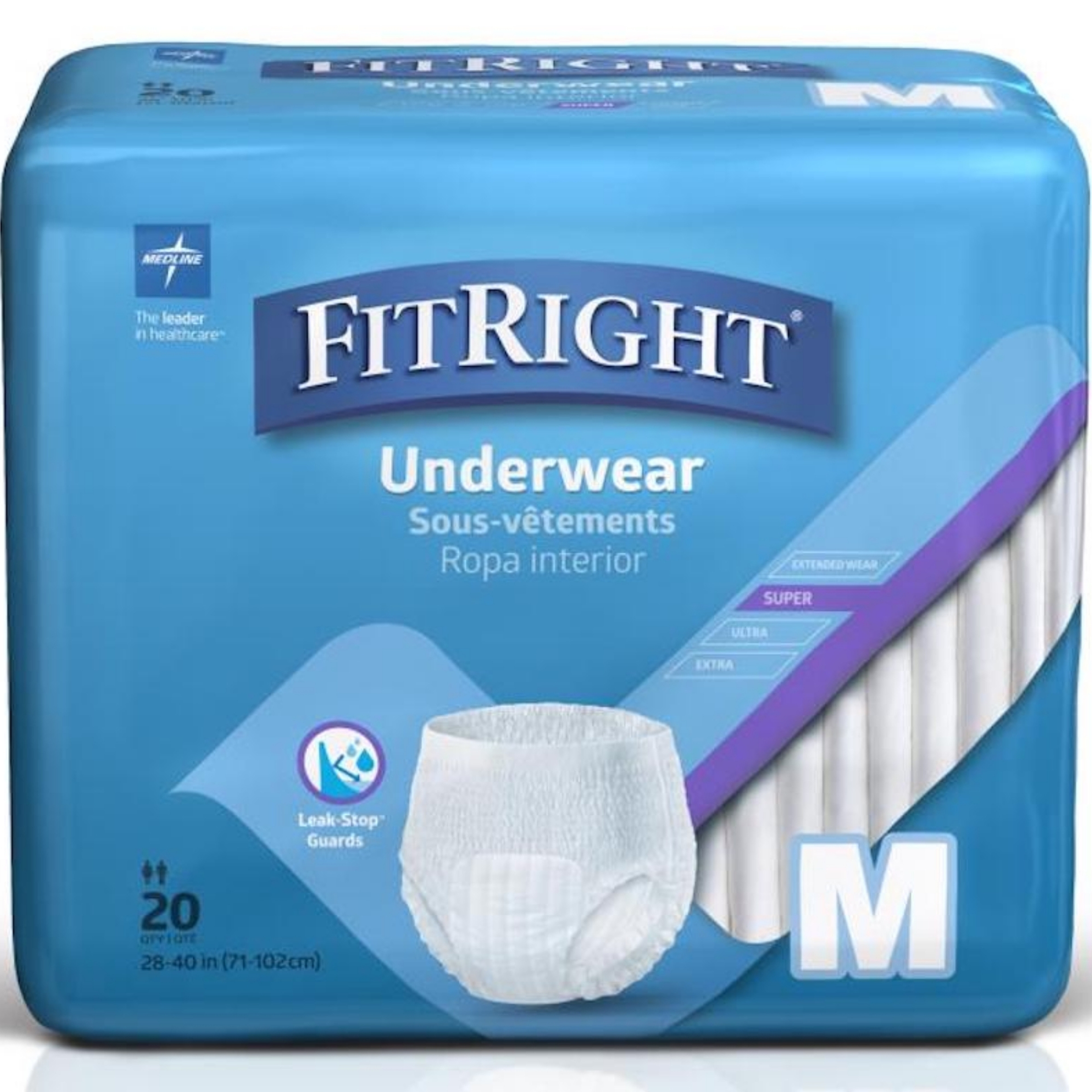 FitRight Super Protective Adult Incontinence Pull-Up Underwear, Heavy Absorbency