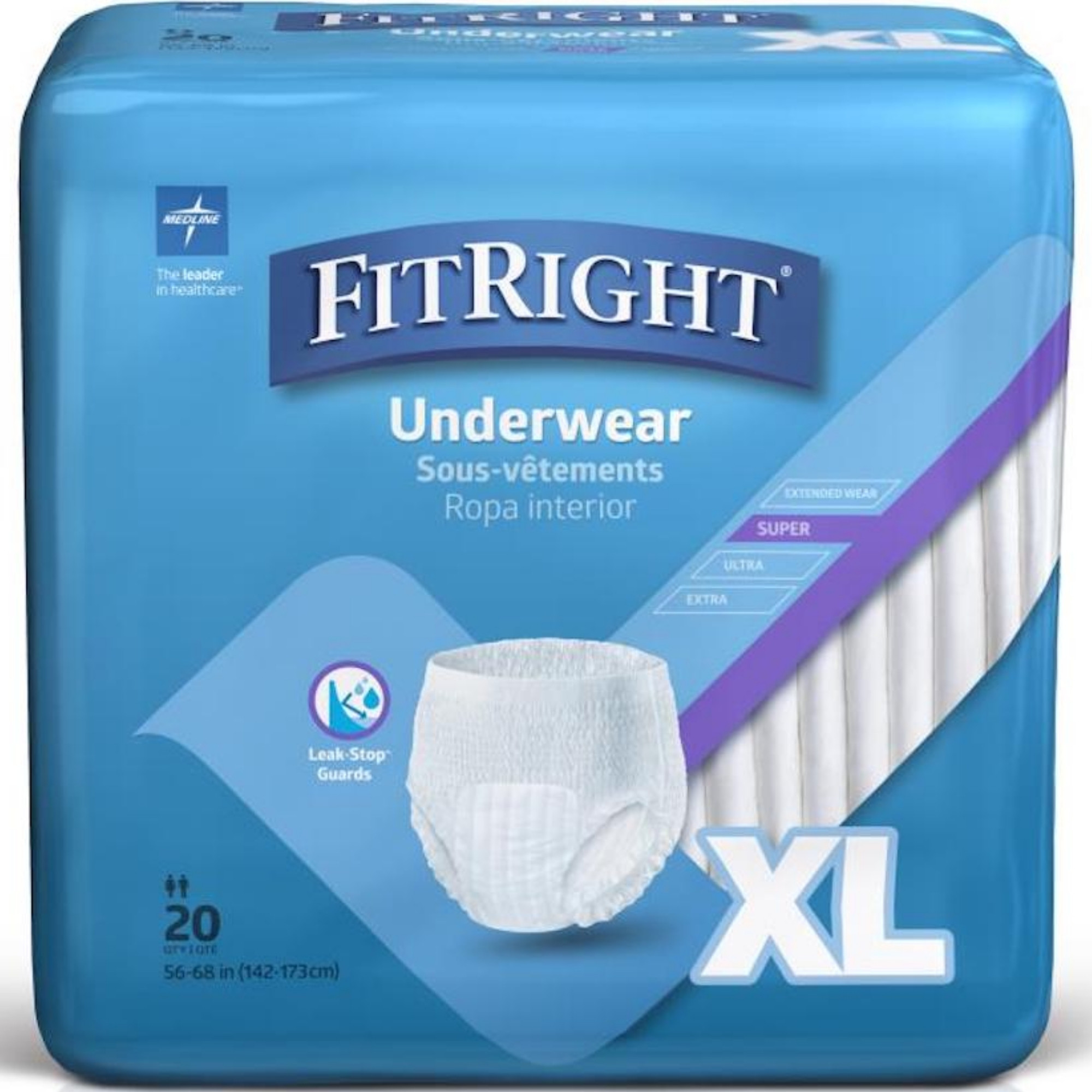 FitRight Super Protective Adult Incontinence Pull-Up Underwear, Heavy Absorbency