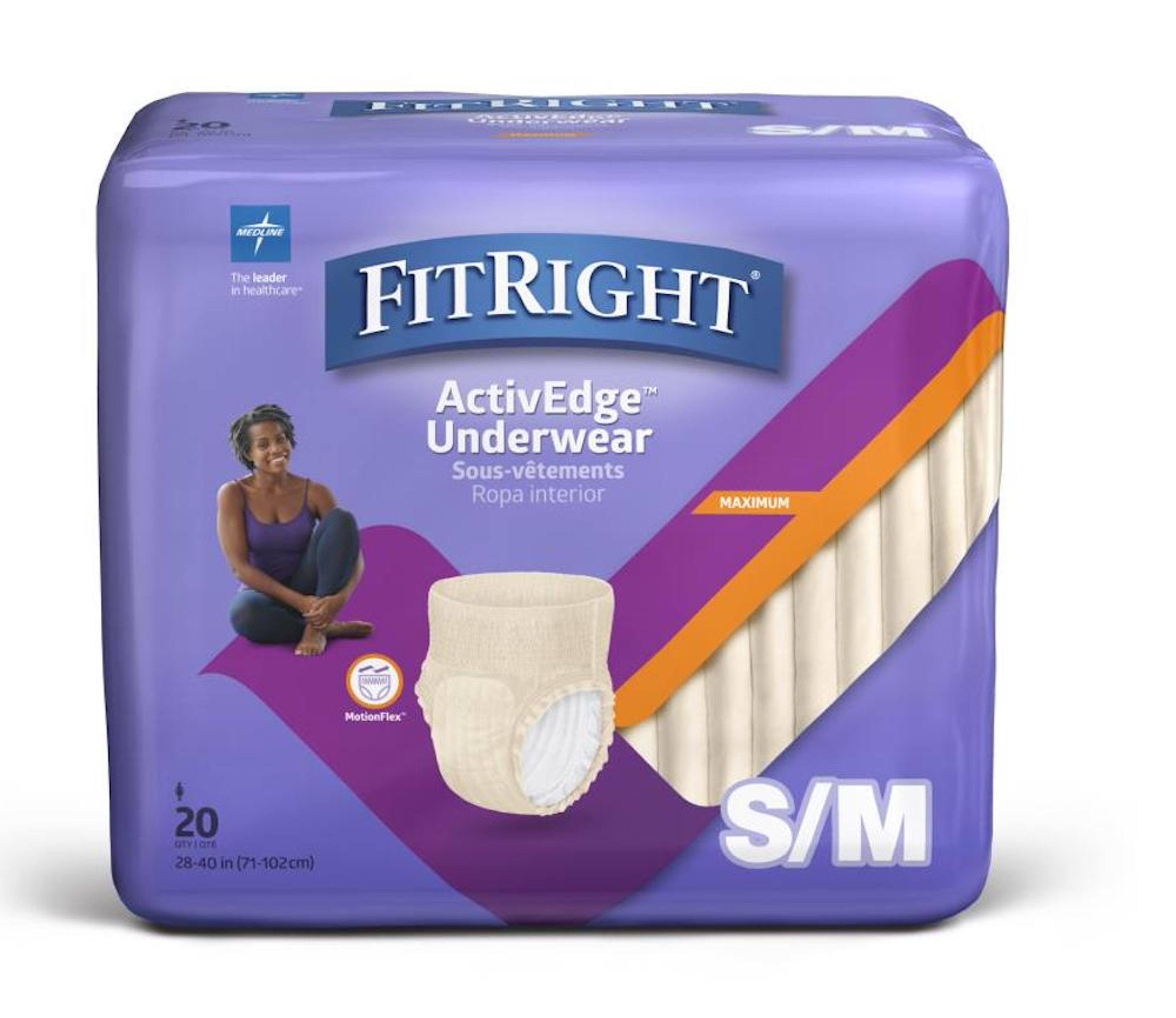 FitRight ActivEdge Incontinence Pull-Up Underwear for Women, Heavy Absorbency