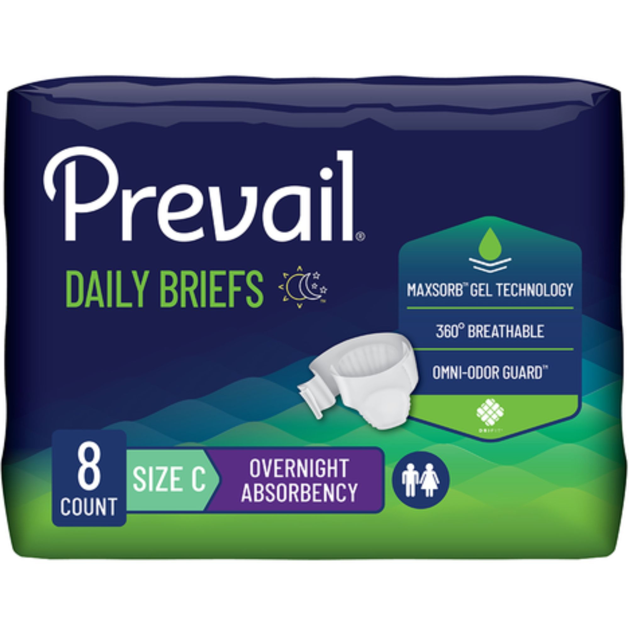 Prevail Adult Incontinence Bariatric Briefs with Tabs for Men & Women, Ultimate Absorbency