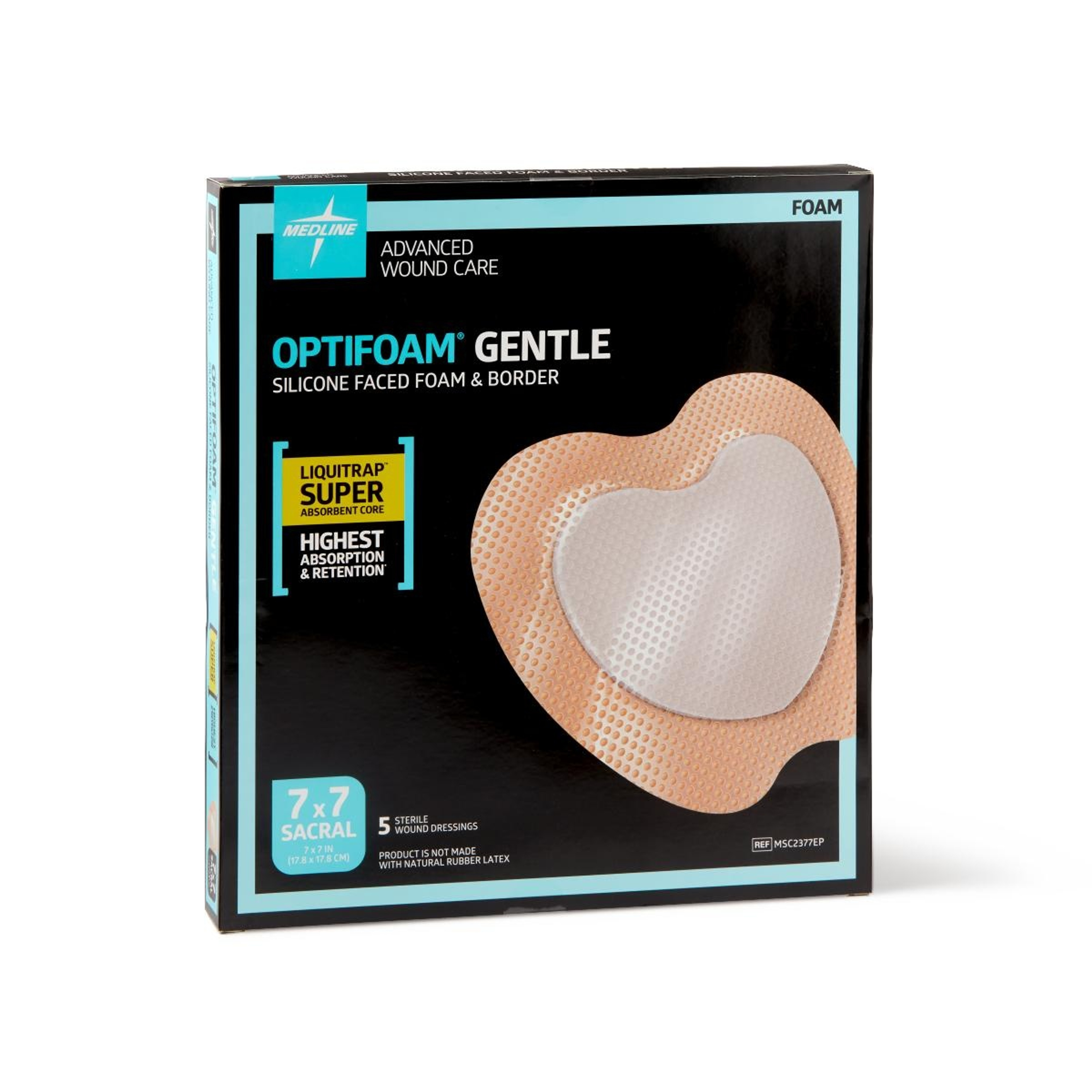 Optifoam Gentle LQ Silicone-Faced Foam Dressing with Liquitrap
