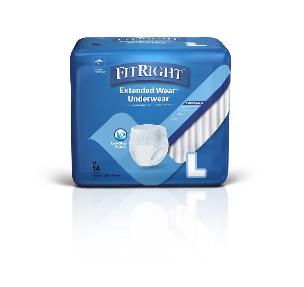FitRight Extended Wear Adult Incontinence Pull-Up Underwear, Overnight Absorbency