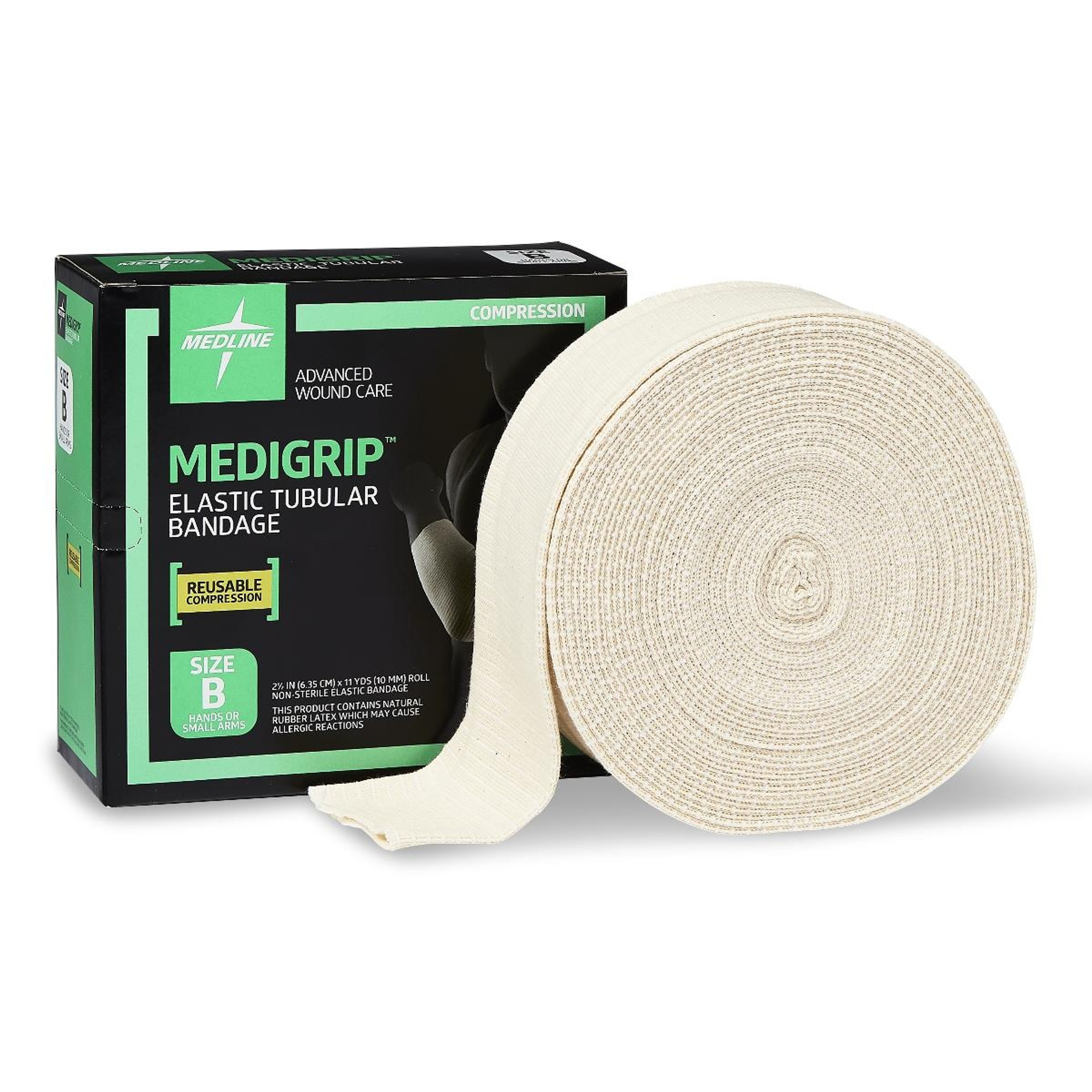 Medigrip Elastic Latex Tubular Support Bandage, Size B