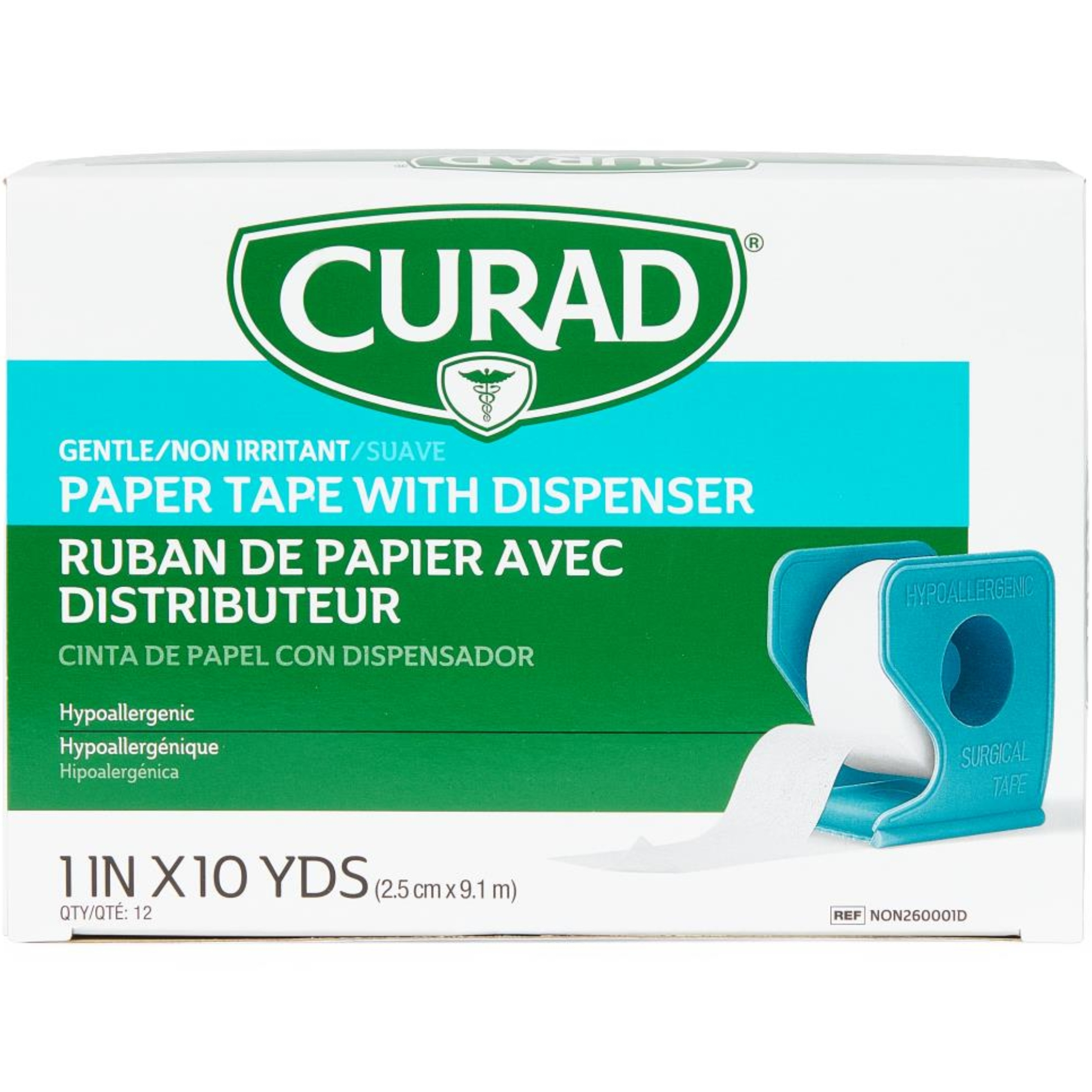 Curad Paper Adhesive Tape with Dispenser