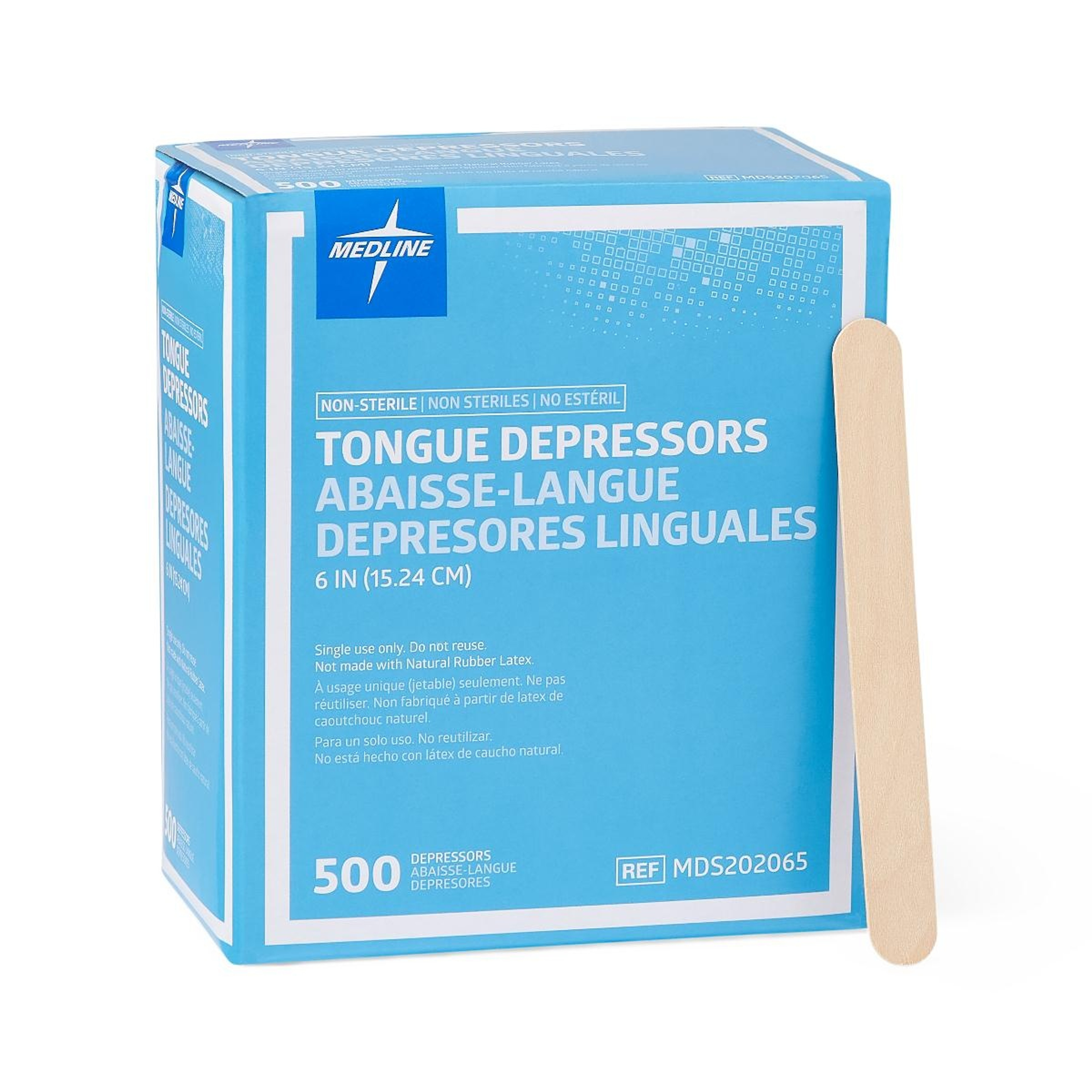 Medline Non-Sterile Tongue Depressor, 6"