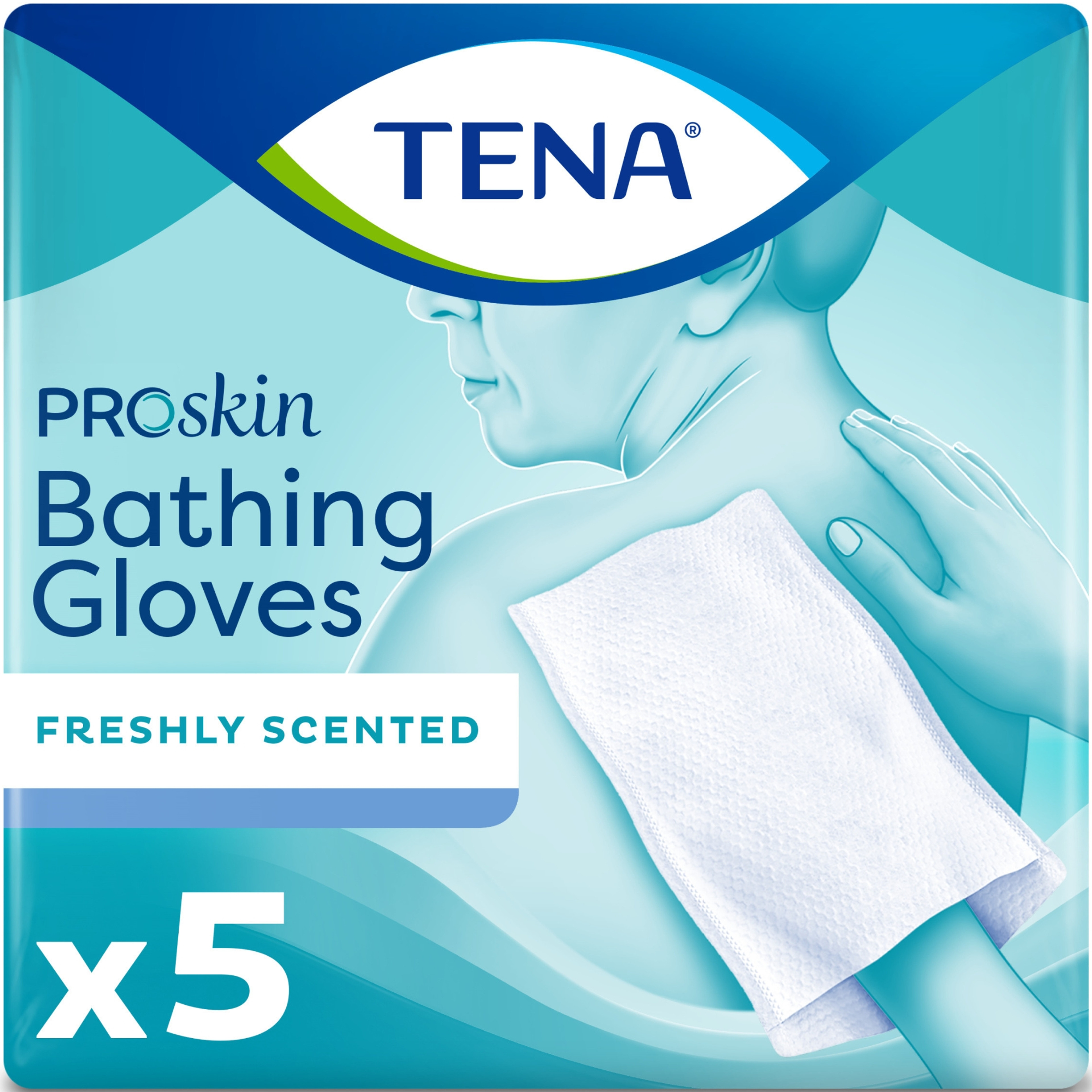TENA ProSkin Scented Disposable Bathing Glove Wipes