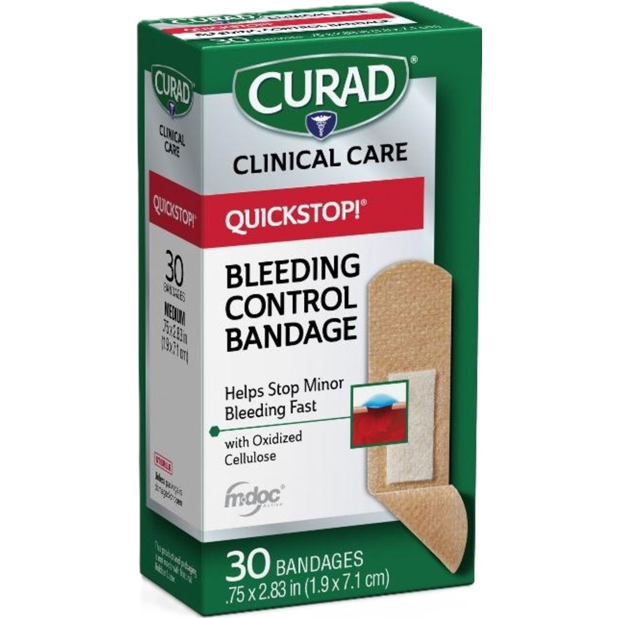 Curad QuickStop Bleeding Control Flex-Fabric Bandages