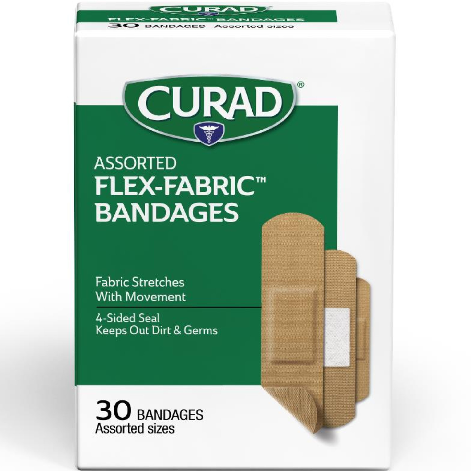 Curad Flex-Fabric Bandages, Assorted Sizes