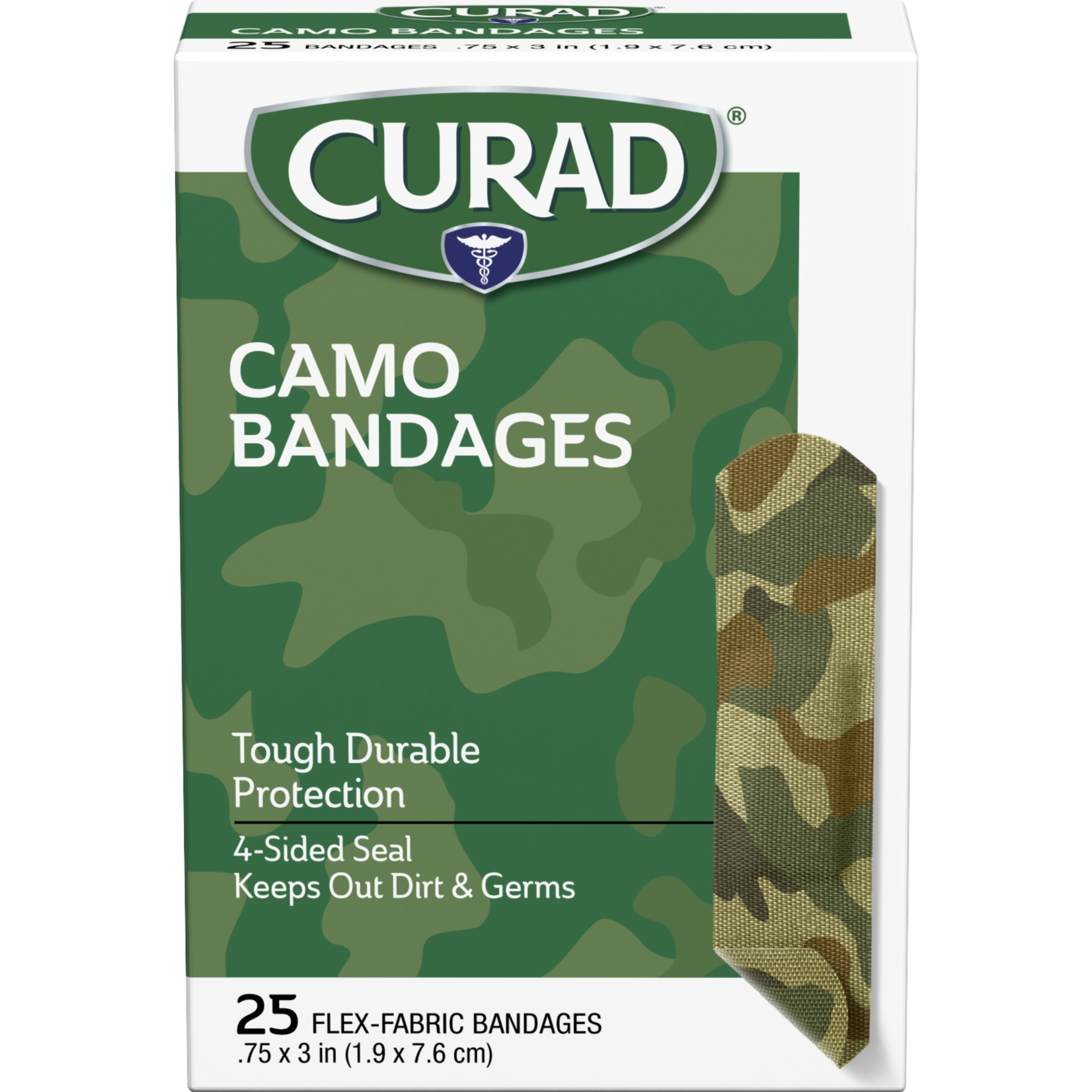 Curad Camp Camo Flex-Fabric Adhesive Bandages