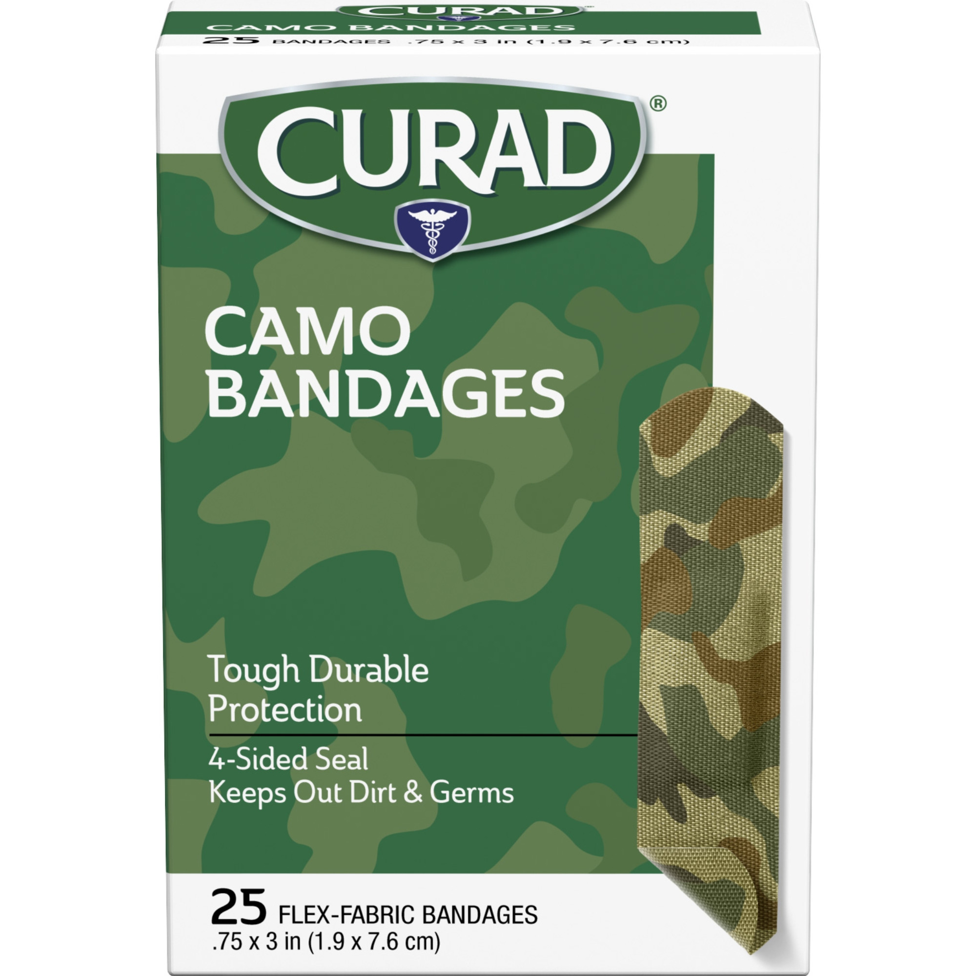 Curad Camp Camo Flex-Fabric Adhesive Bandages