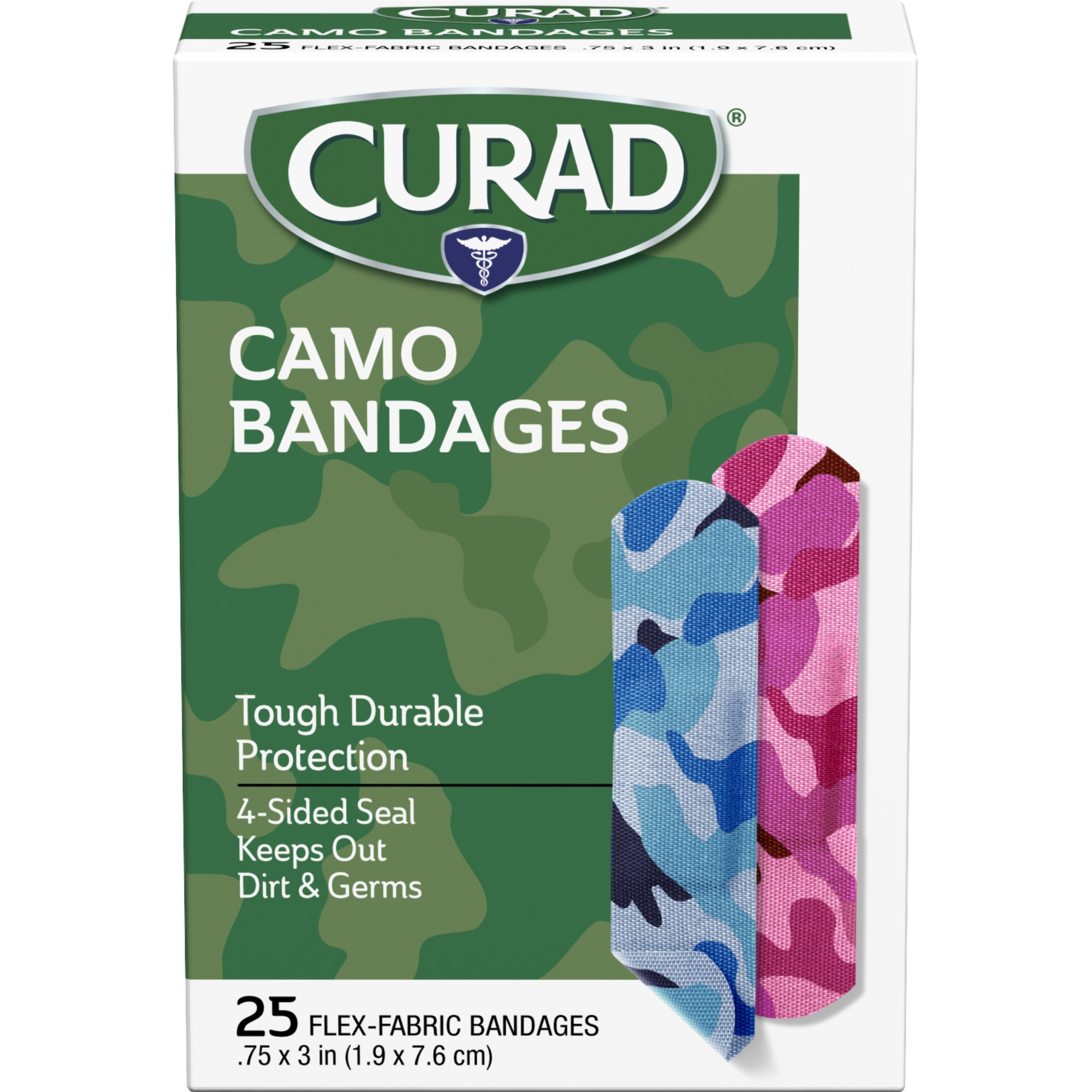 Curad Camp Camo Flex-Fabric Adhesive Bandages
