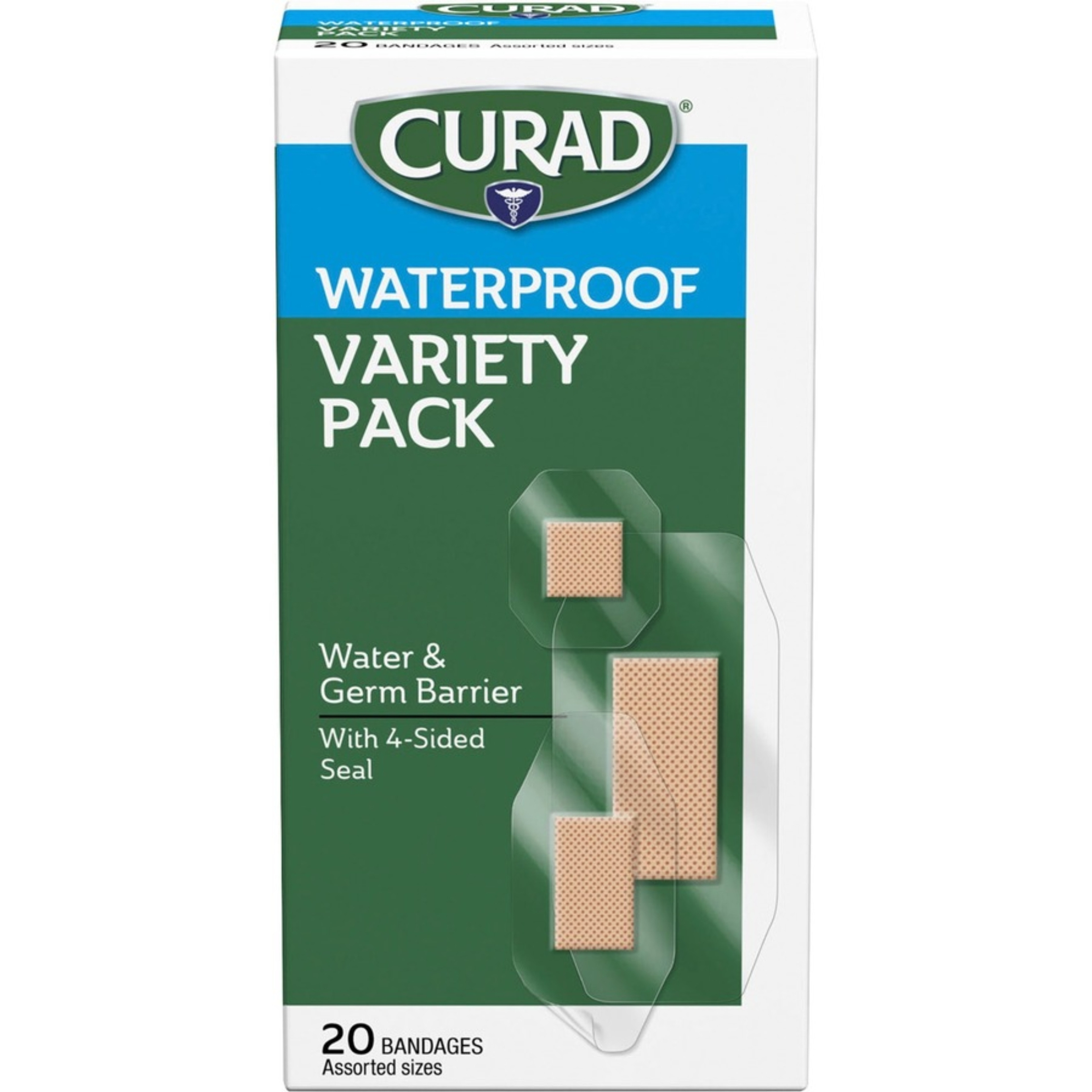 Curad Clear Waterproof Adhesive Bandages, Assorted Sizes