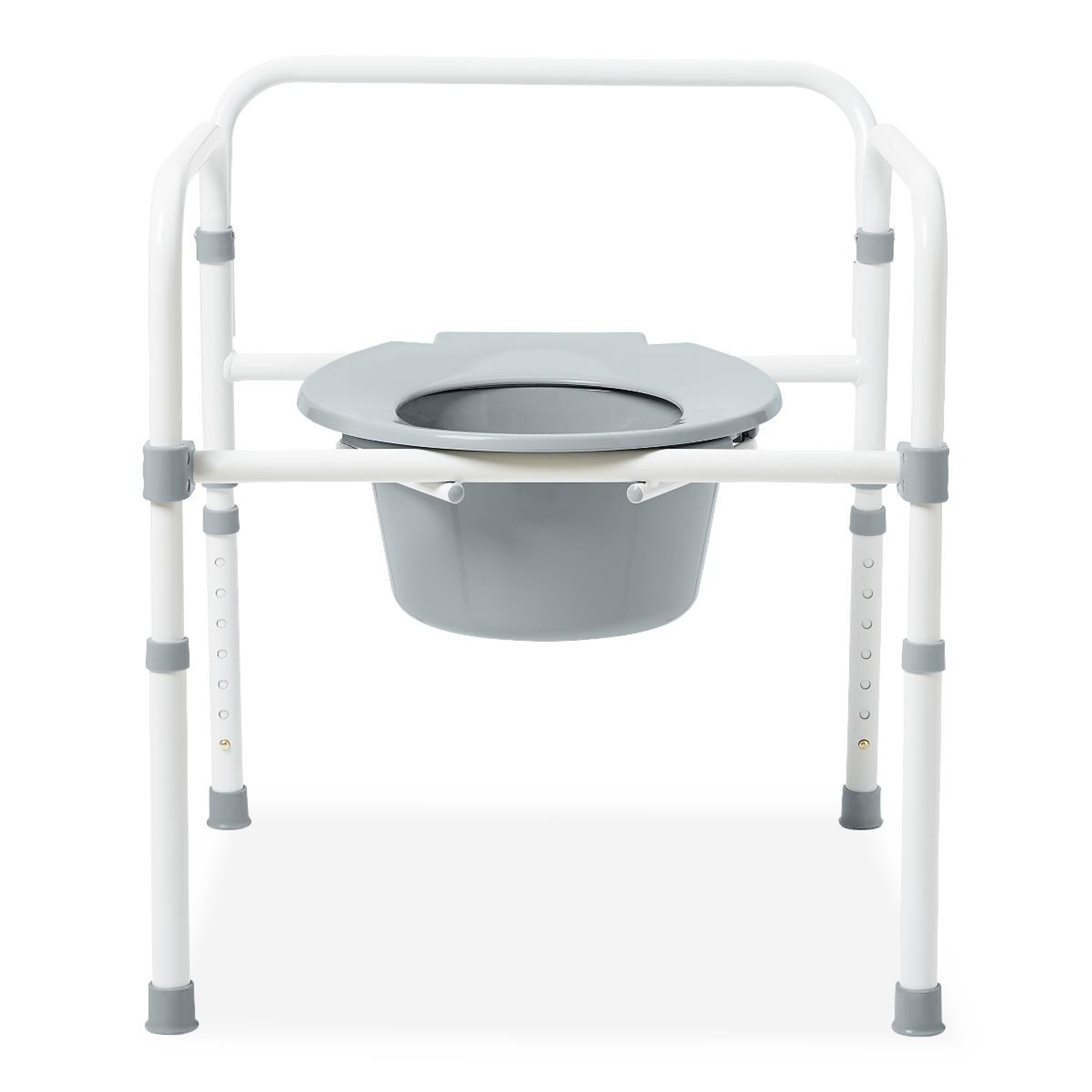Medline 3-in-1 Economy Steel Elongated Folding Commode