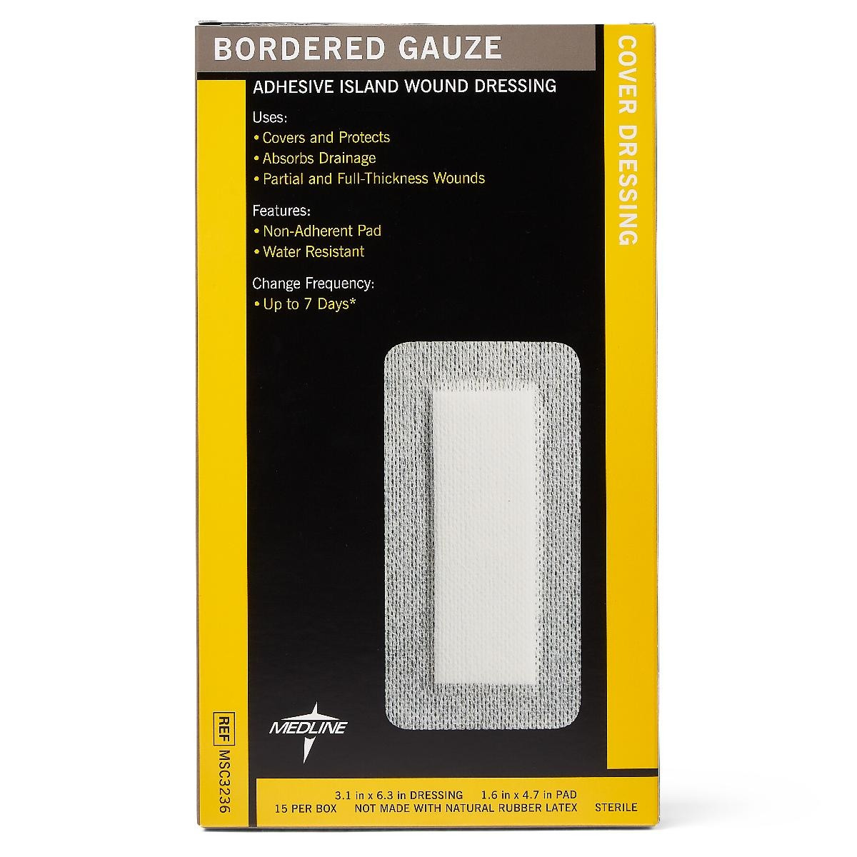 Medline Bordered Gauze Adhesive Island Wound Dressing