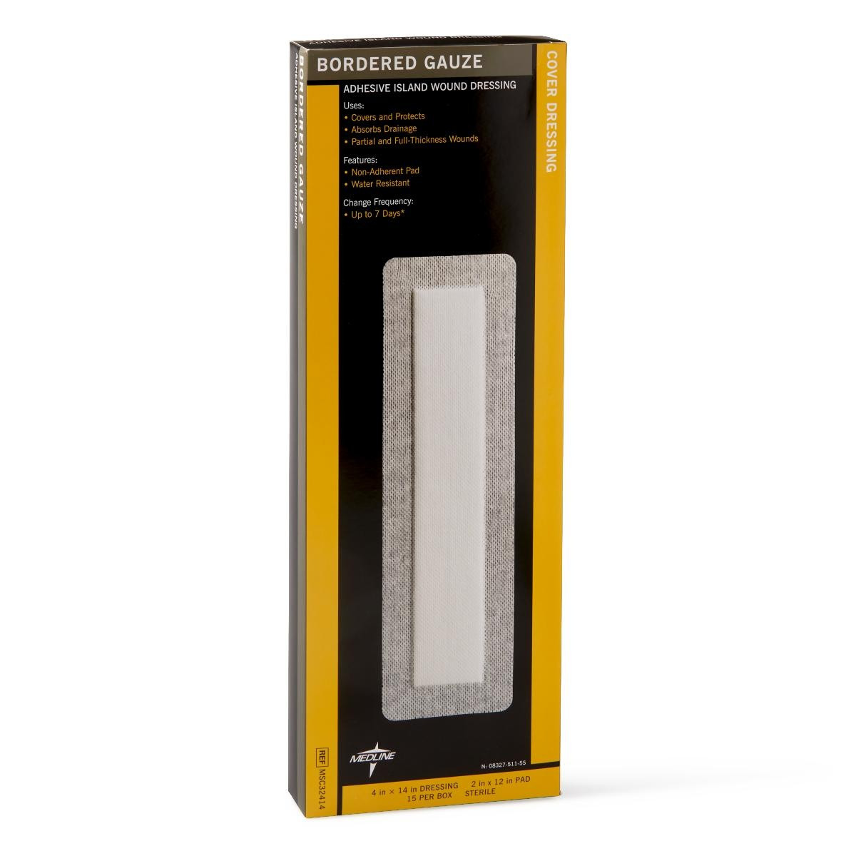 Medline Bordered Gauze Adhesive Island Wound Dressing
