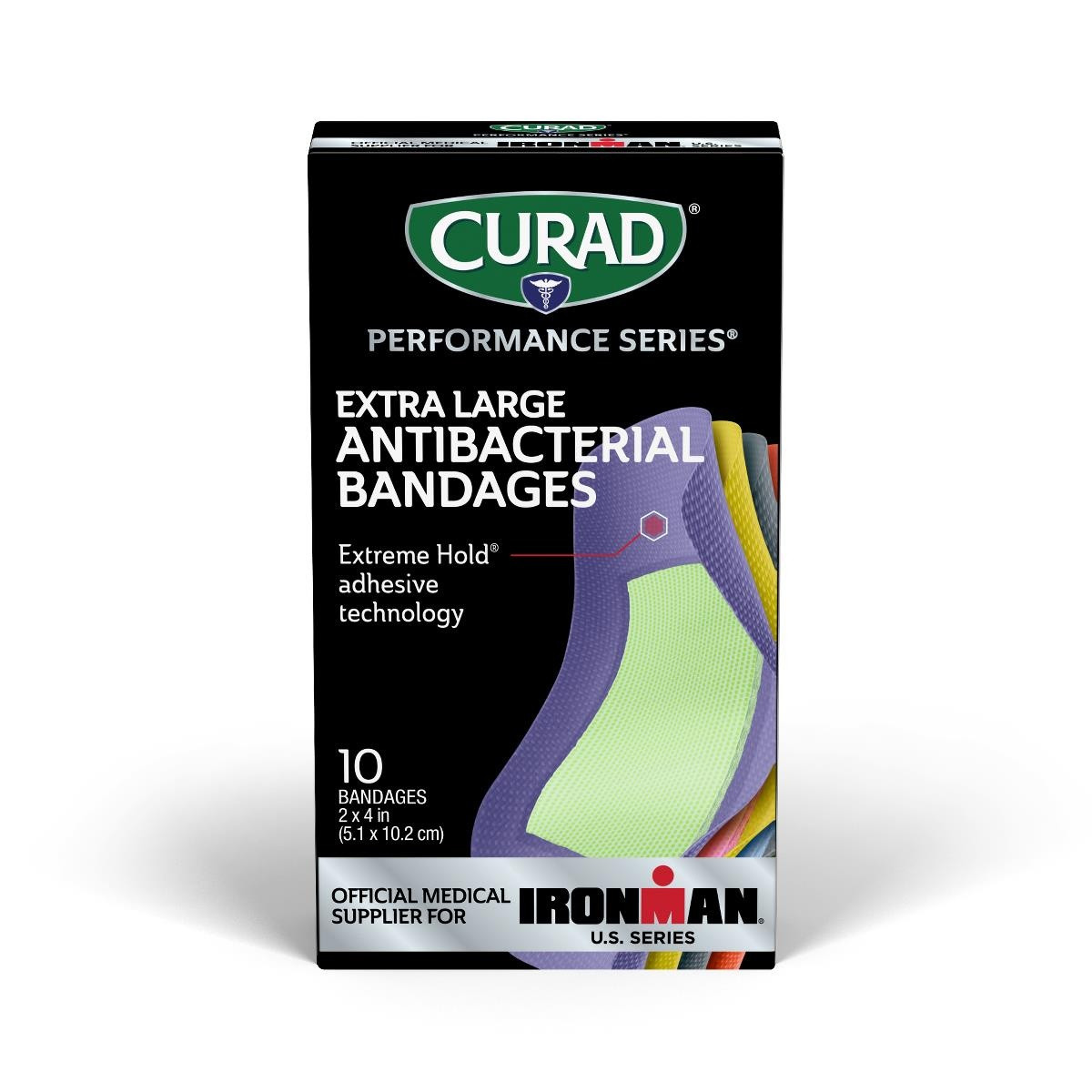 Curad Performance Series IRONMAN Extra Large Antibacterial Bandages