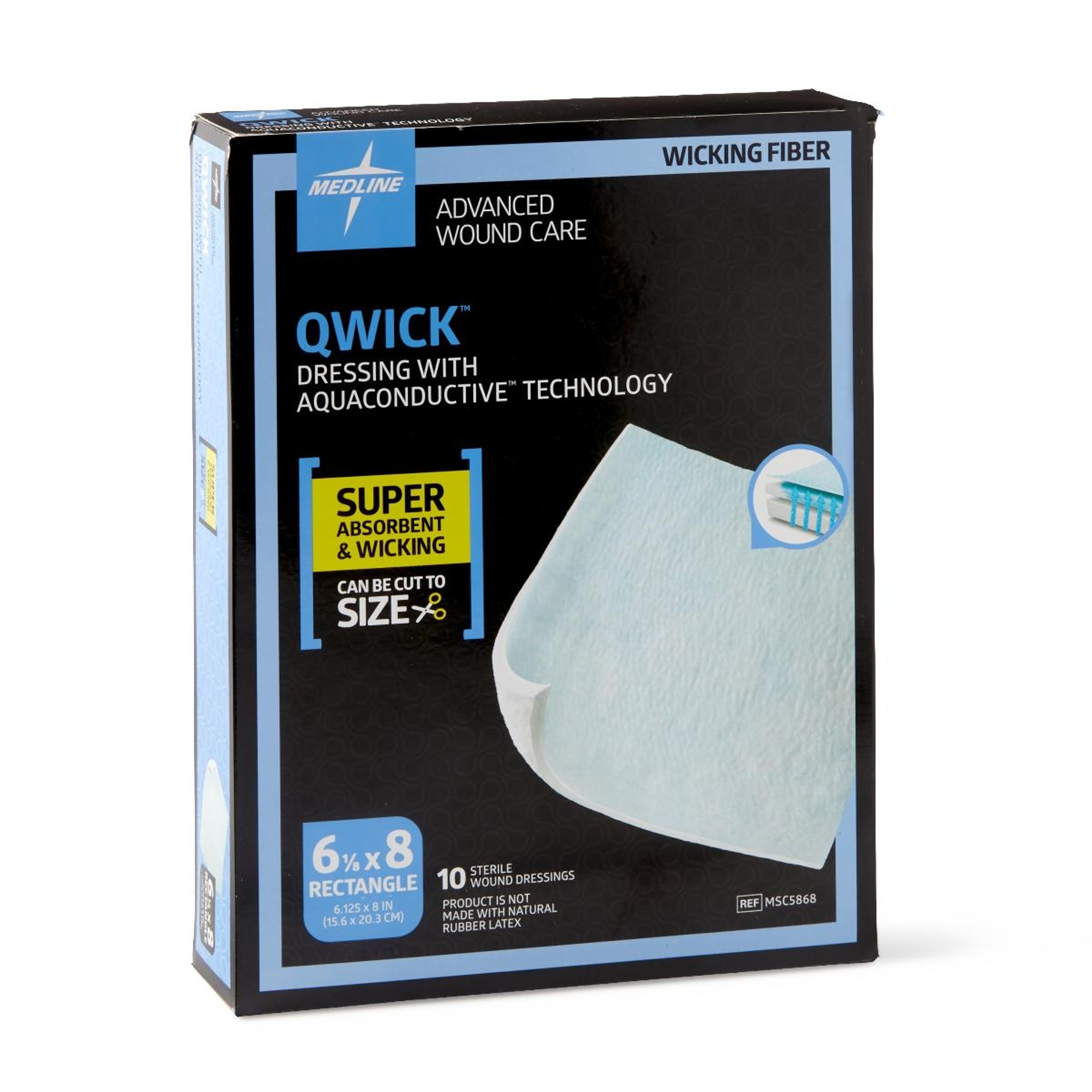 Medline Qwick Non-Adhesive Wound Dressing with Aquaconductive Technology