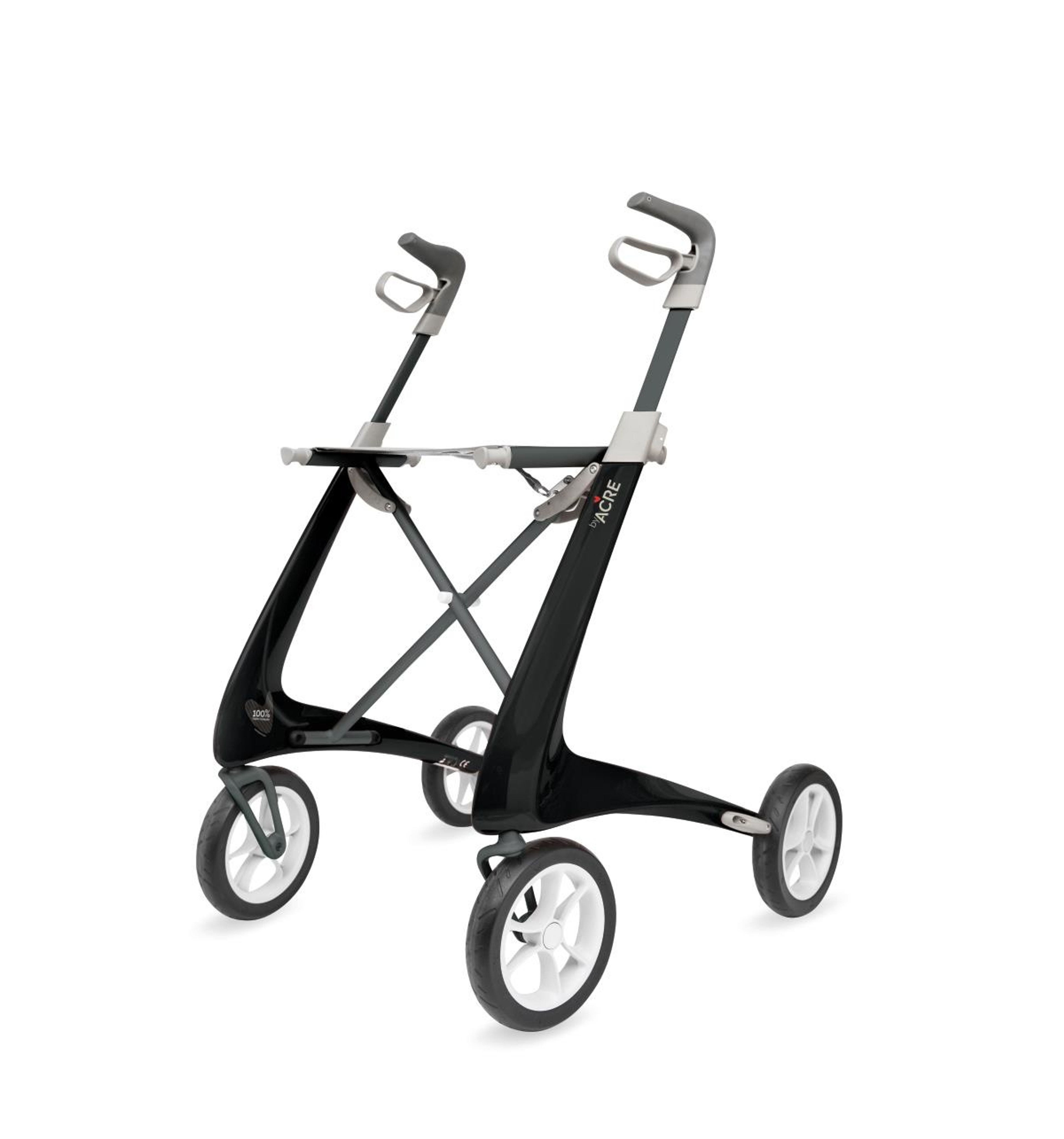 byAcre Carbon Fiber Rollator 16.5" W x 24" H Regular Seat