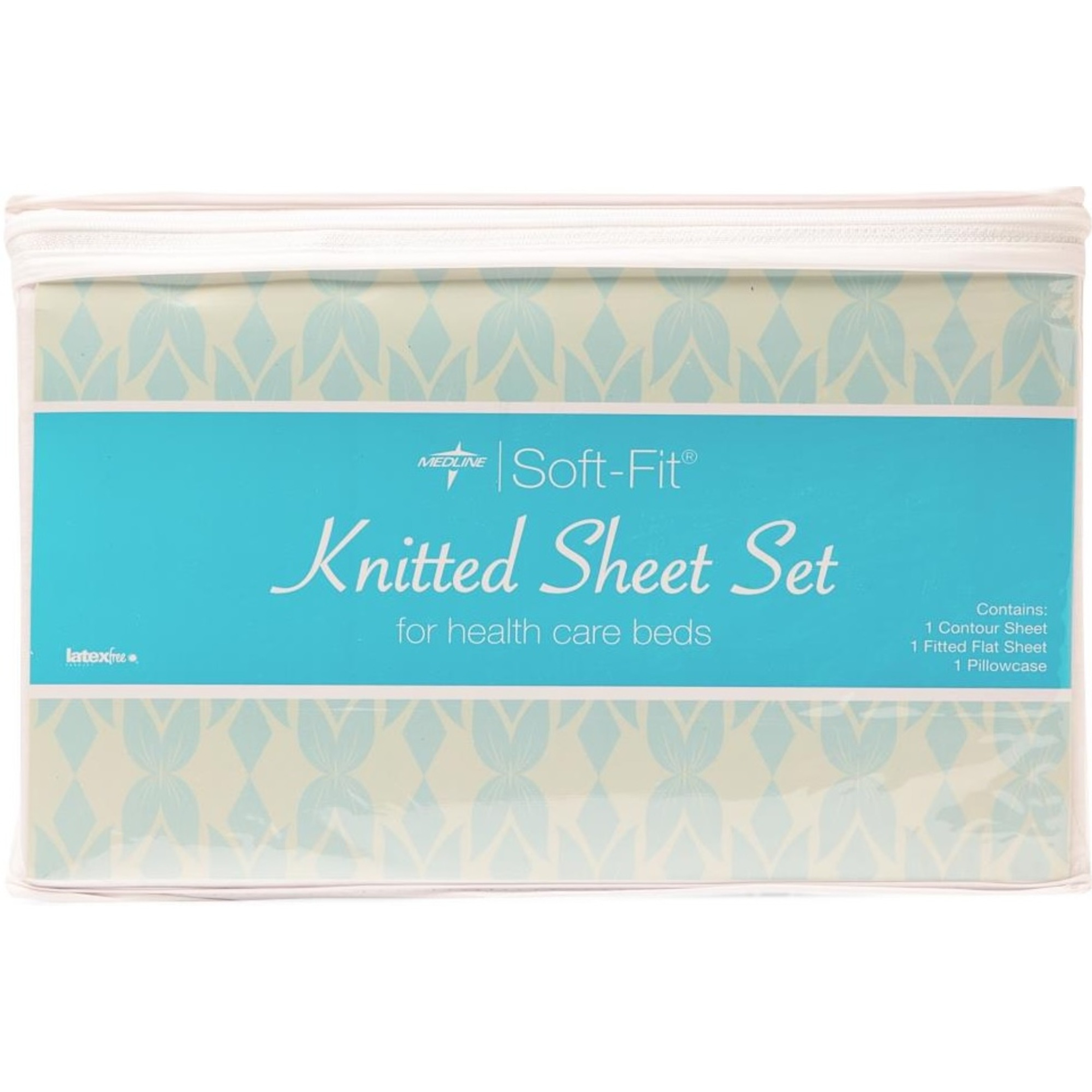 Medline Soft-Fit Knitted Sheet Set for Healthcare Beds