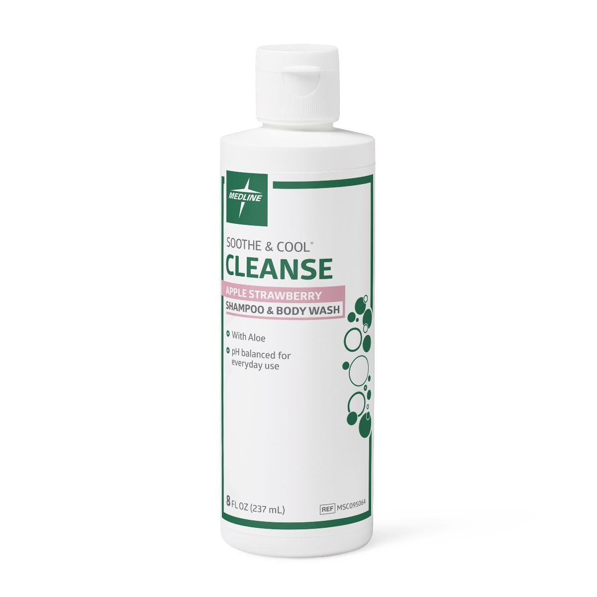 Medline Soothe and Cool Shampoo and Body Wash, Apple Strawberry Scented