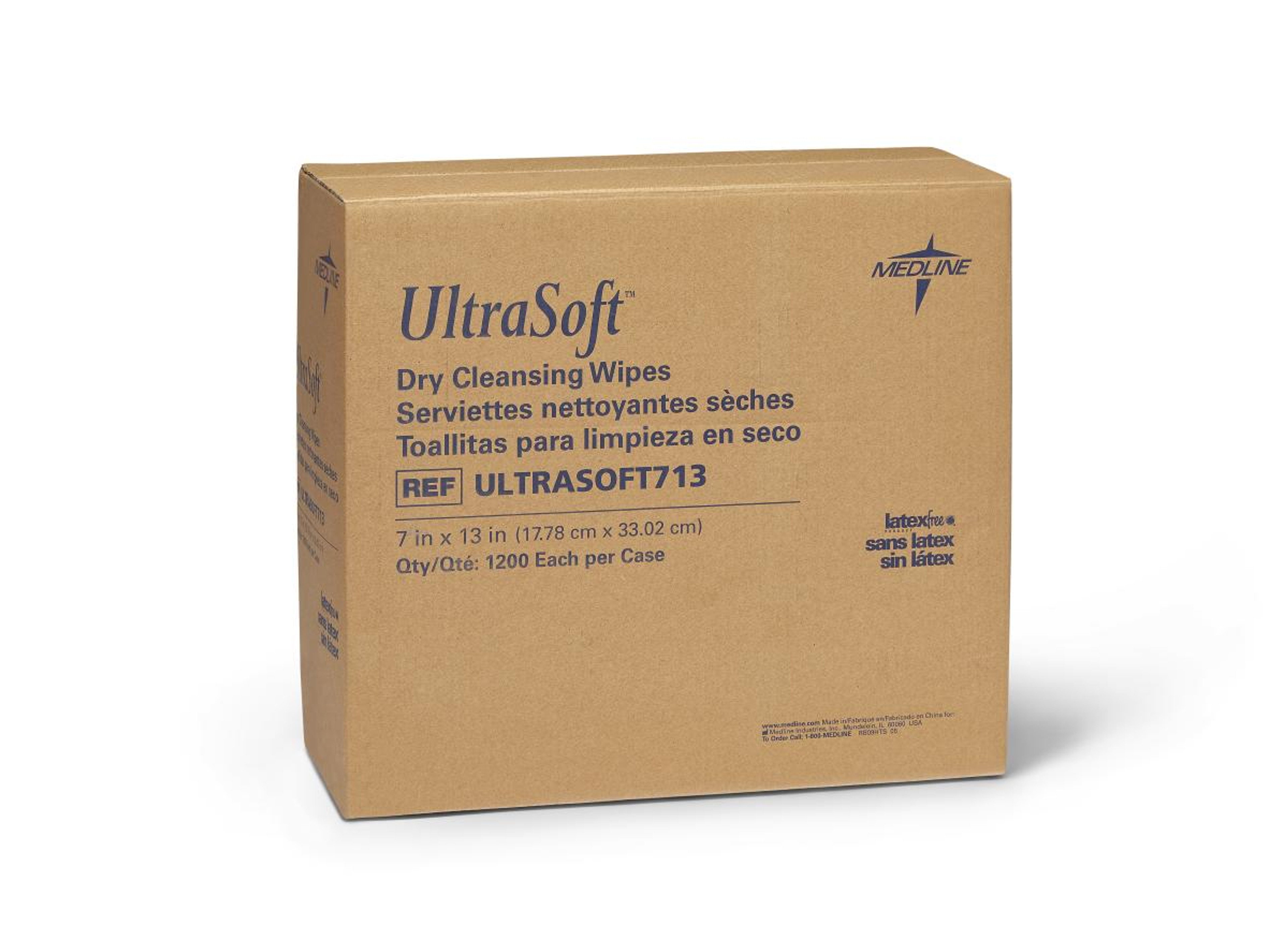 Medline Ultrasoft Disposable Dry Cleansing Wipes, Unscented