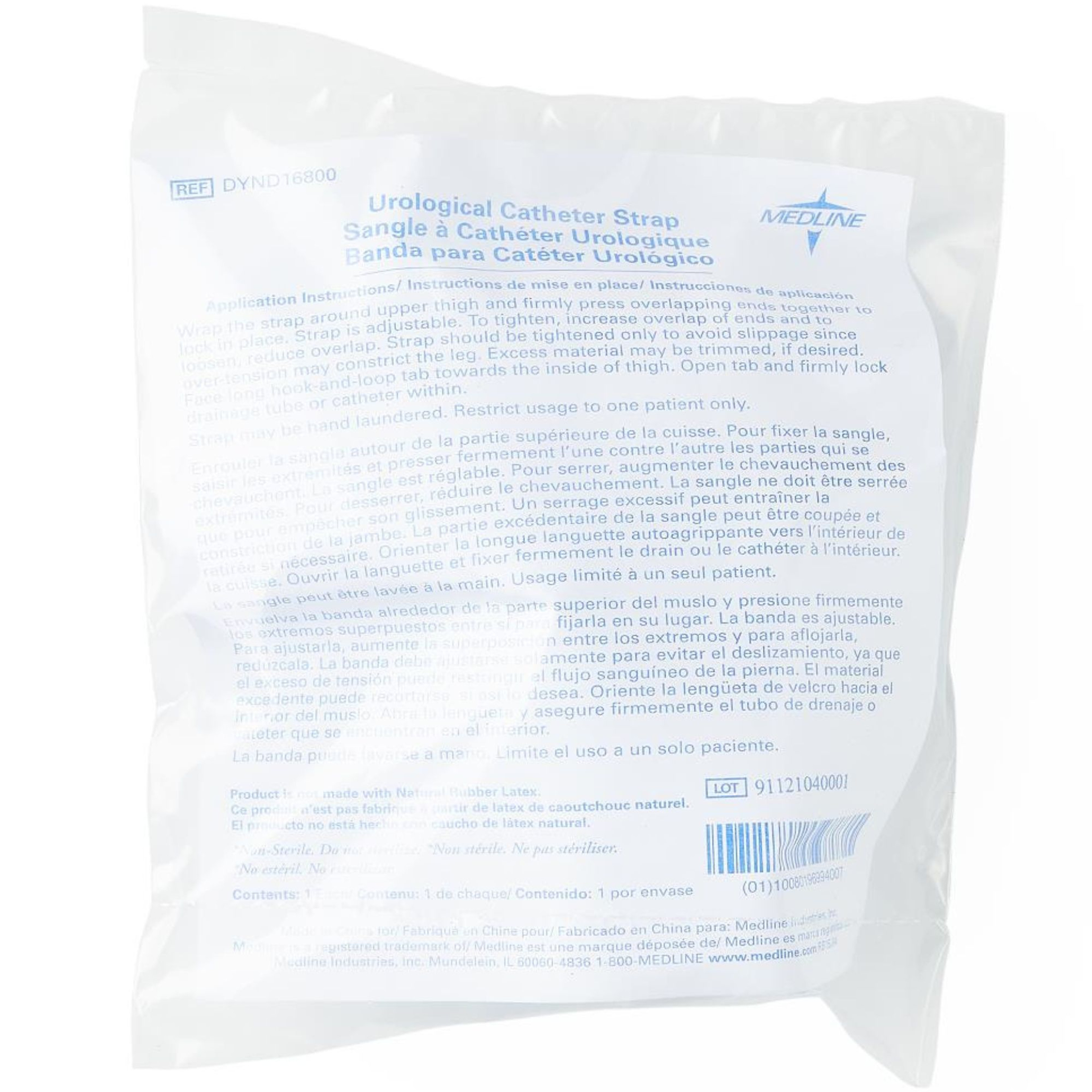 Medline Adjustable Foam Catheter Leg Strap