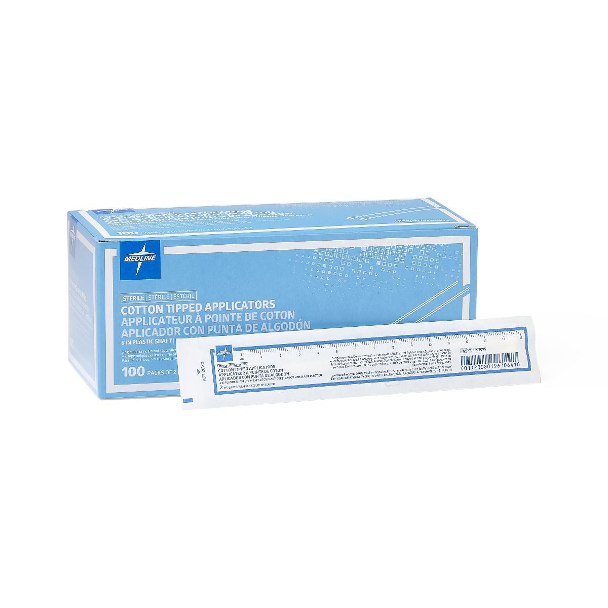 Medline Cotton-Tipped Plastic Applicators