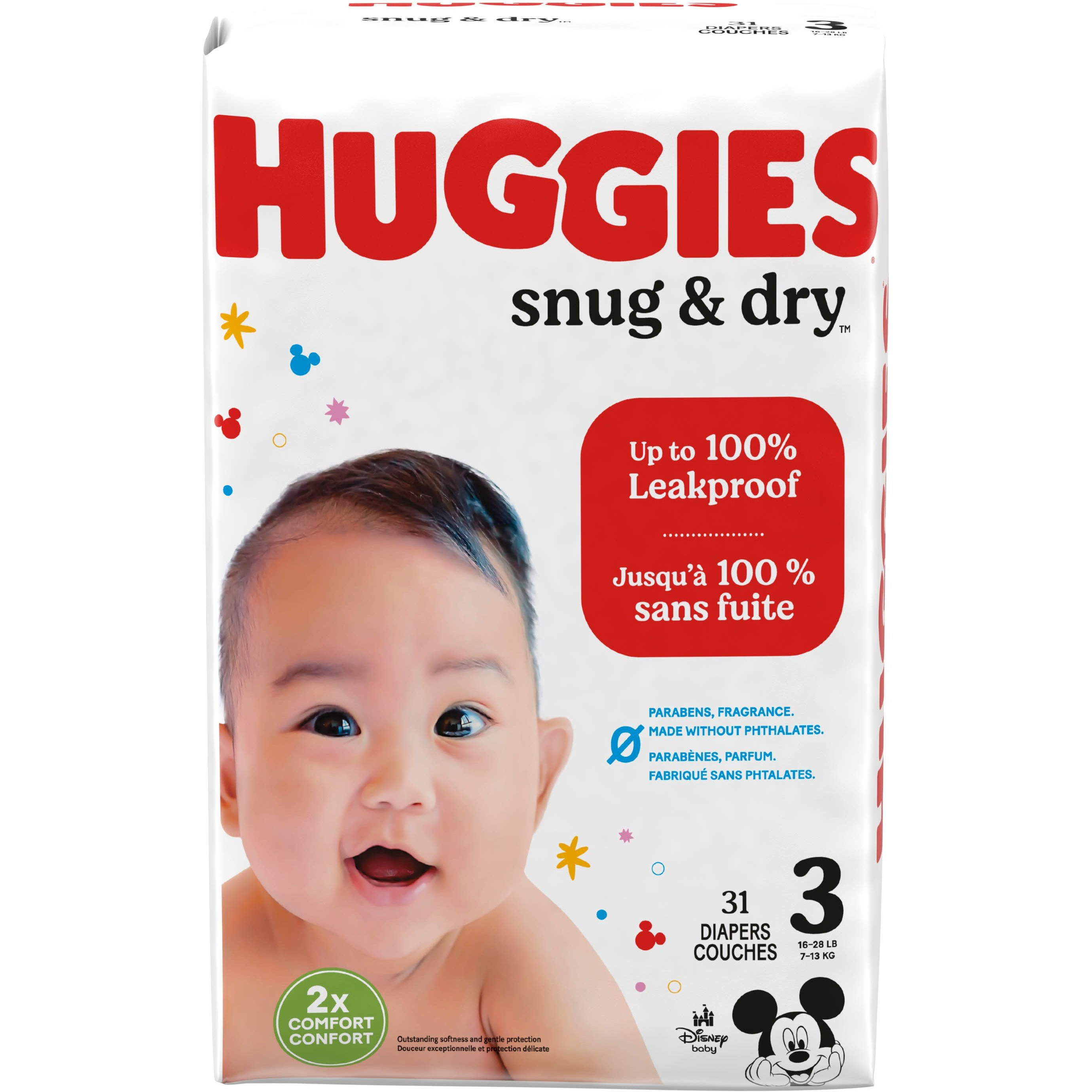 Huggies Snug & Dry Baby Diapers with Tabs, Heavy Absorbency