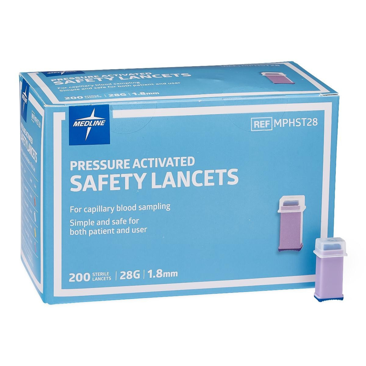 Medline Pressure Activated Safety Lancets