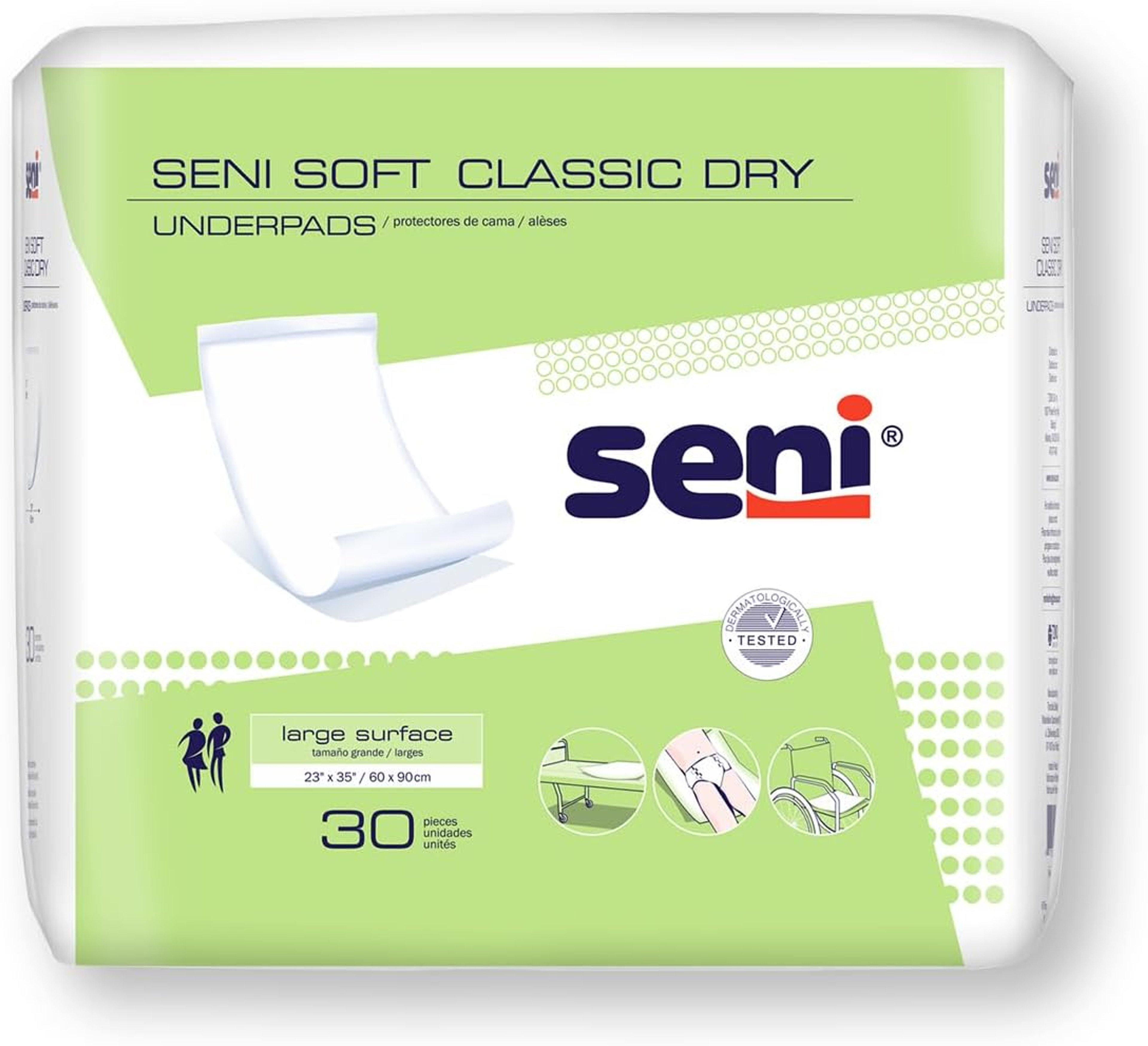 Seni Soft Classic Dry Underpads, Light Absorbency