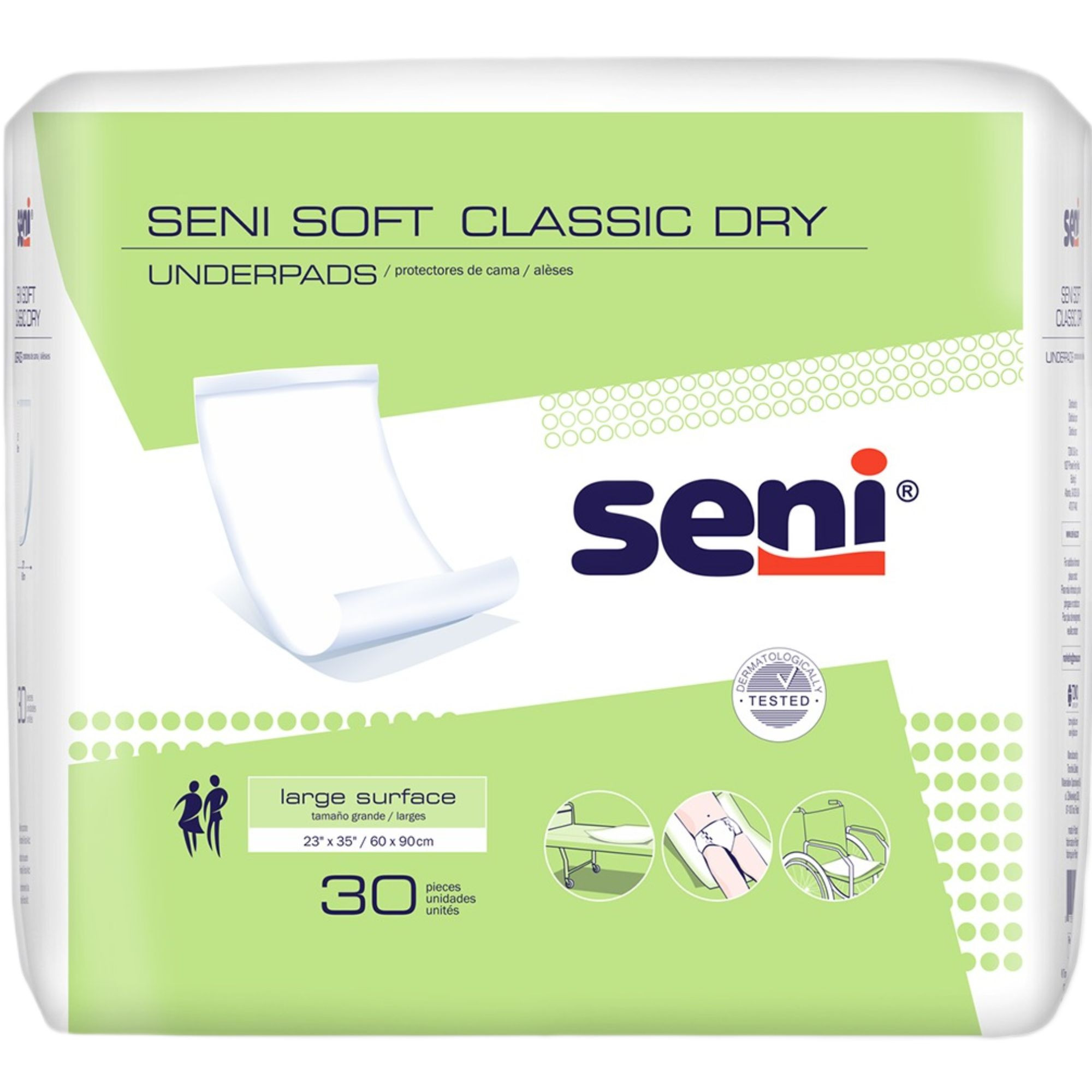 Seni Soft Classic Dry Underpads, Light Absorbency