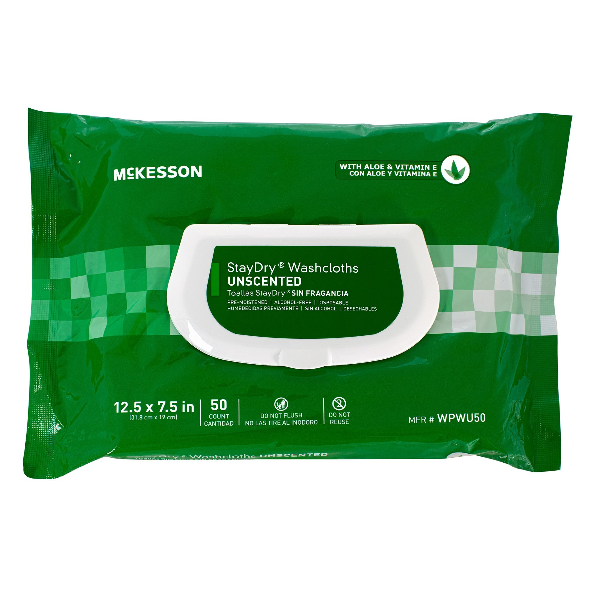 Mckesson StayDry Disposable Unscented Washcloths