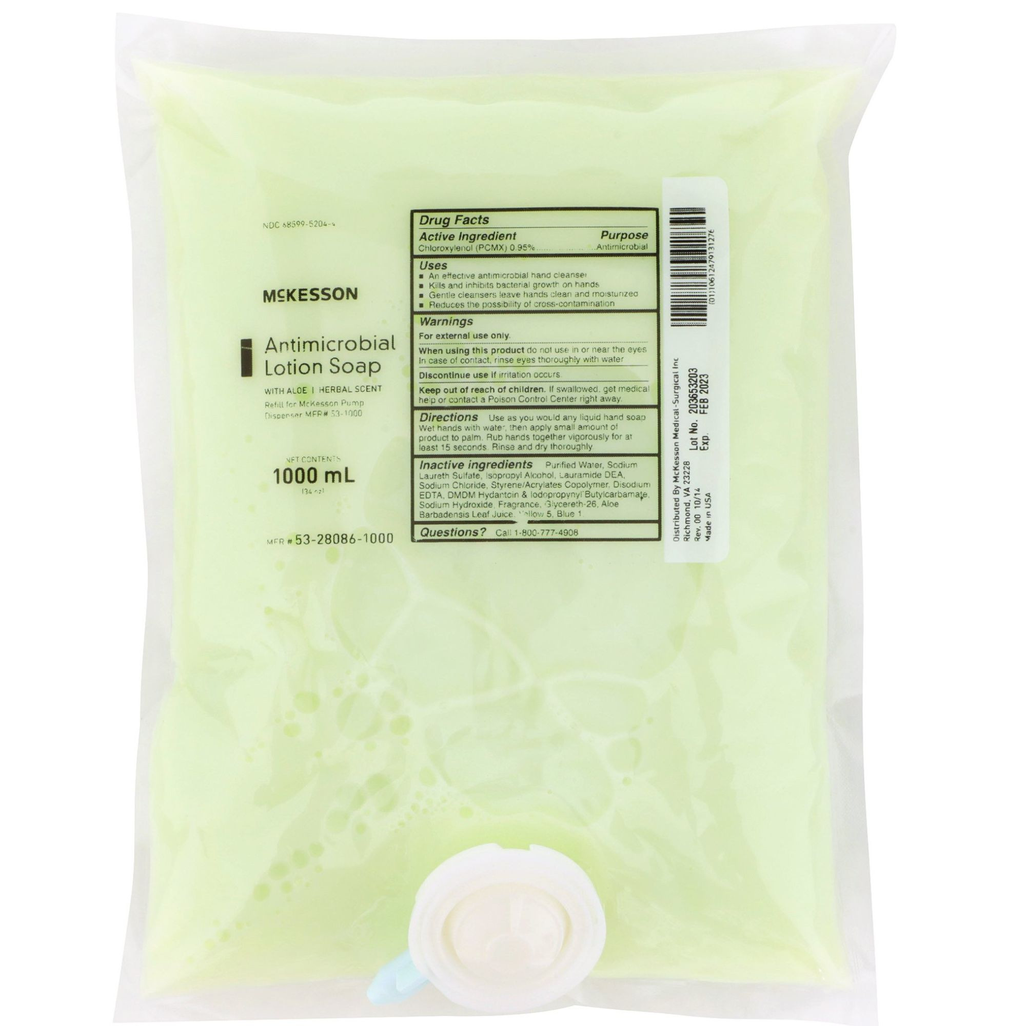 McKesson Antimicrobial Lotion Soap with Aloe