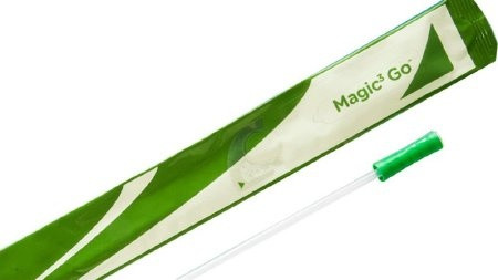 Magic3 Go Hydrophilic Male Intermittent Coude Tip Catheter, 16" Length