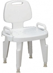 Medline Premium Series Shower Bench with Removable Arms
