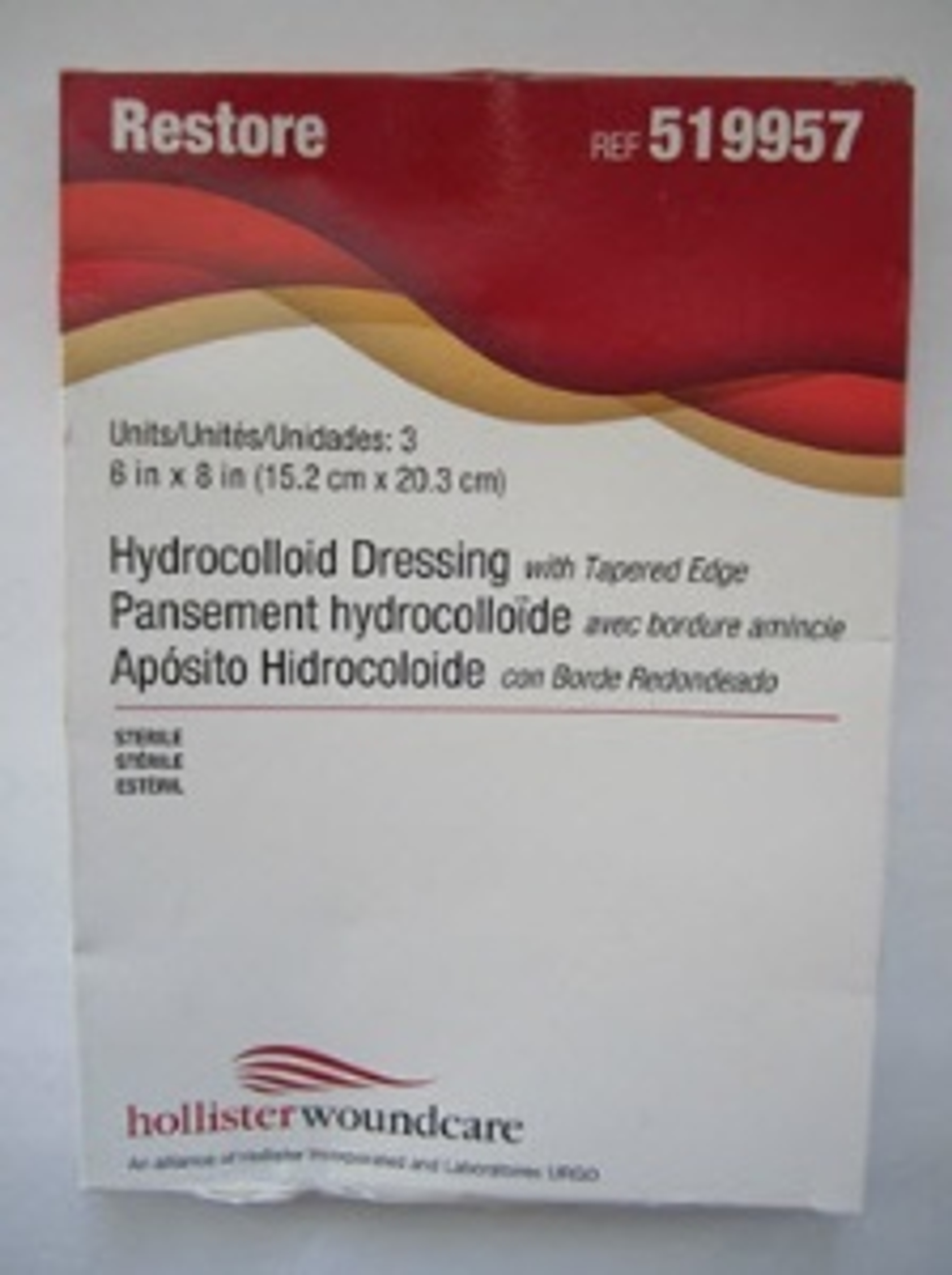 Hollister Restore Hydrocolloid Dressing with Tapered Edges