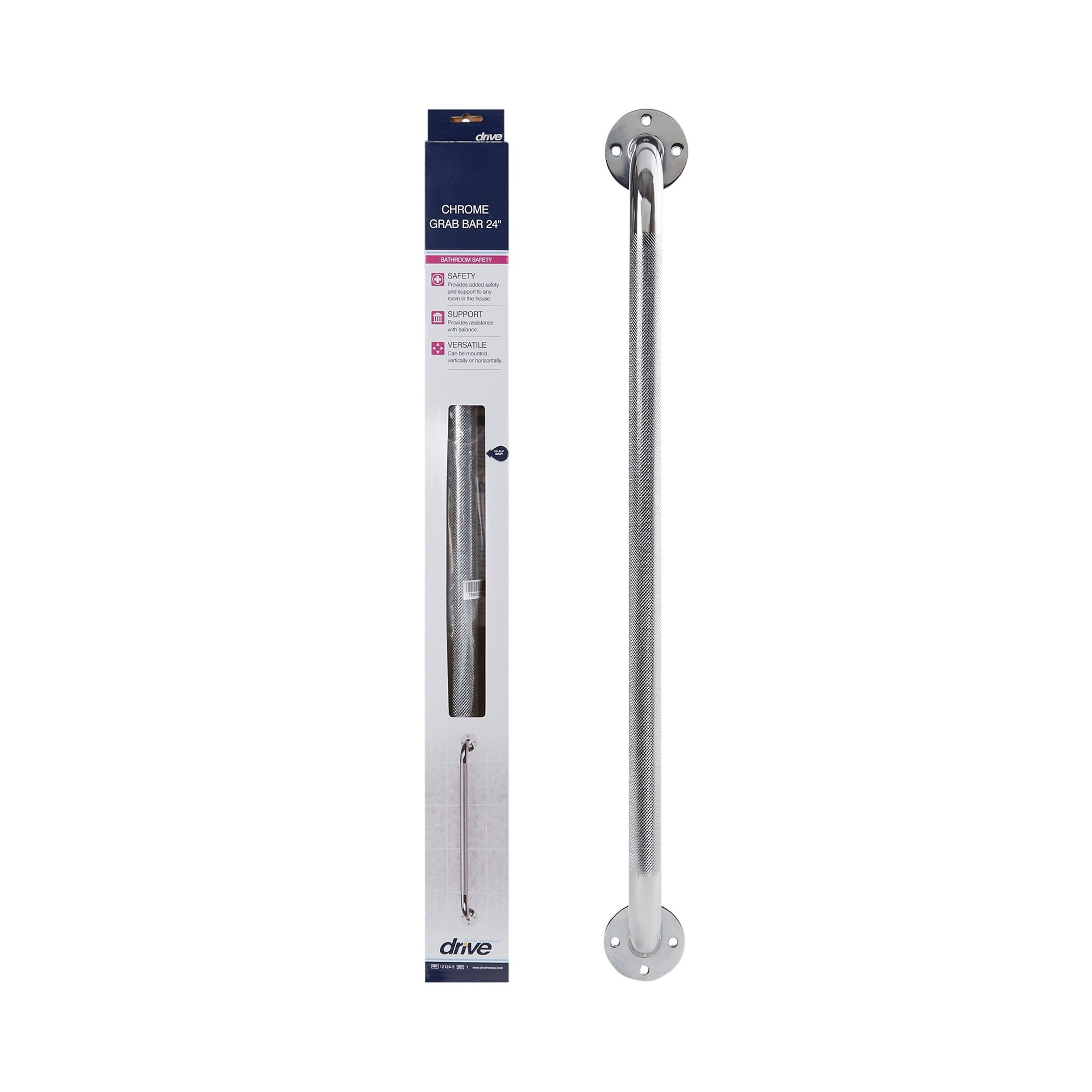 Drive Chrome Knurled Grab Bar