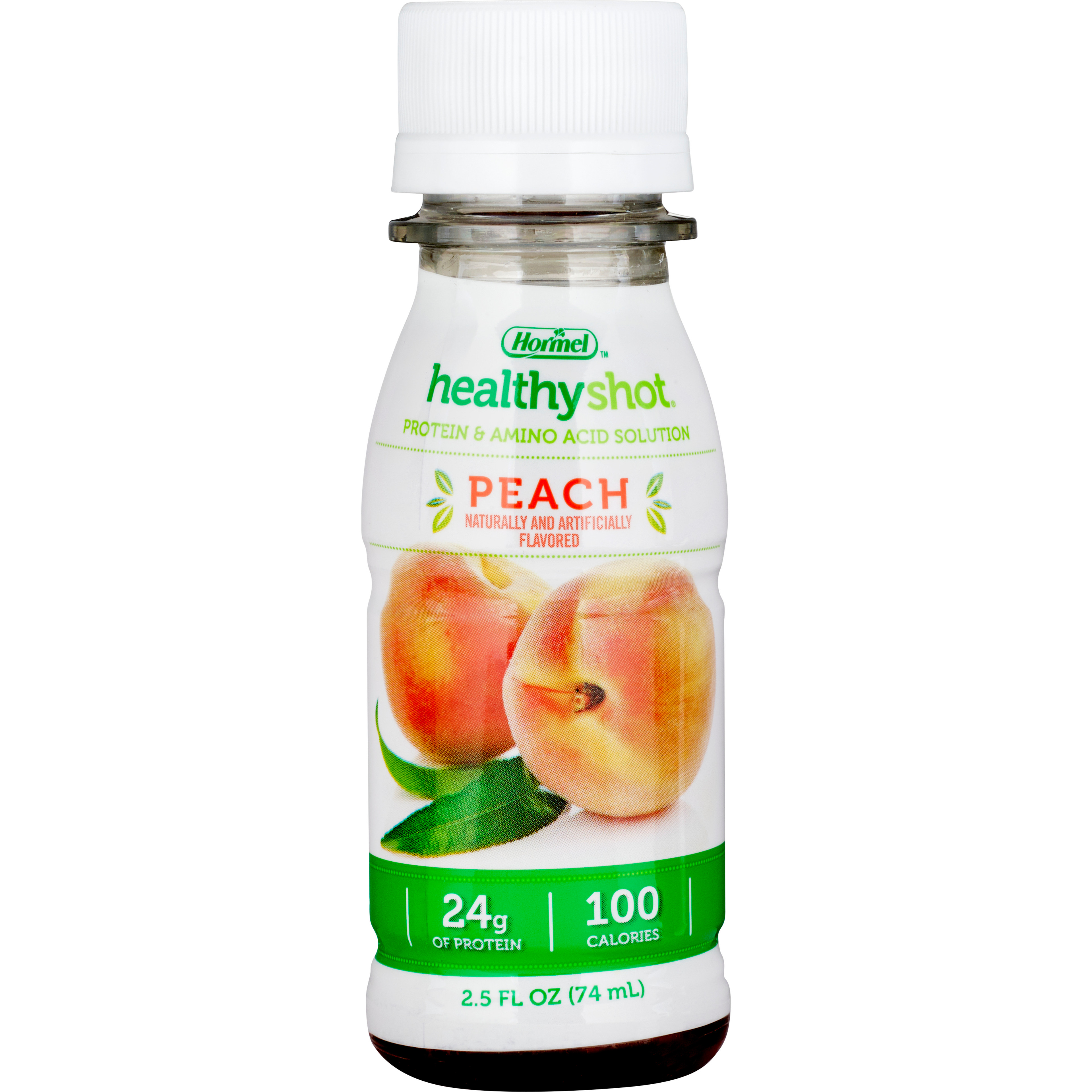 Healthy Shot Protein Supplement, Peach Flavor, 2.5 oz.