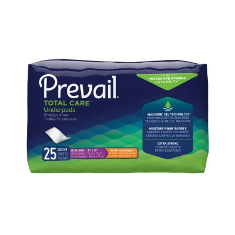 Prevail Total Care Incontinence Underpads, Super Absorbency