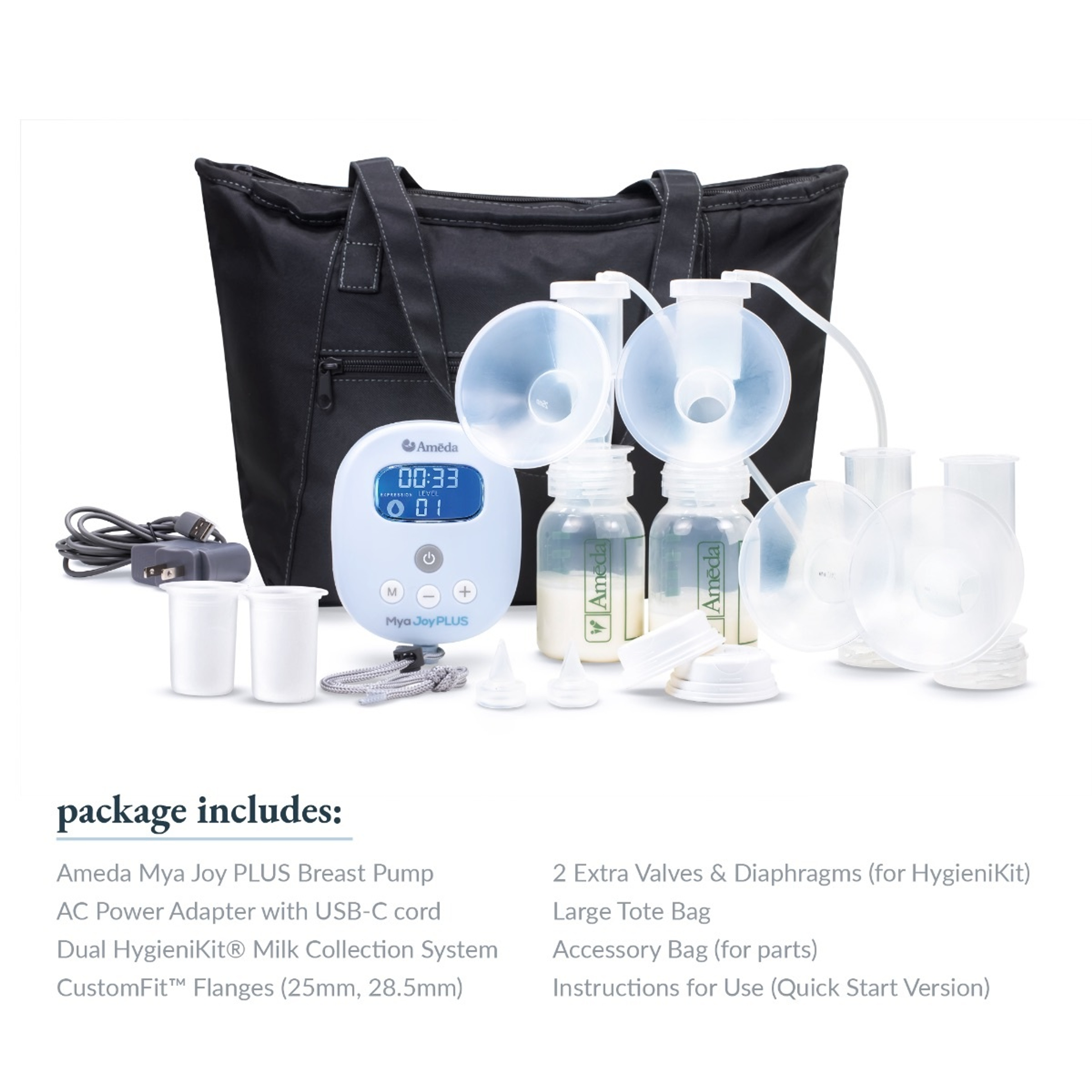 Ameda Mya Joy PLUS Portable Double Breast Pump