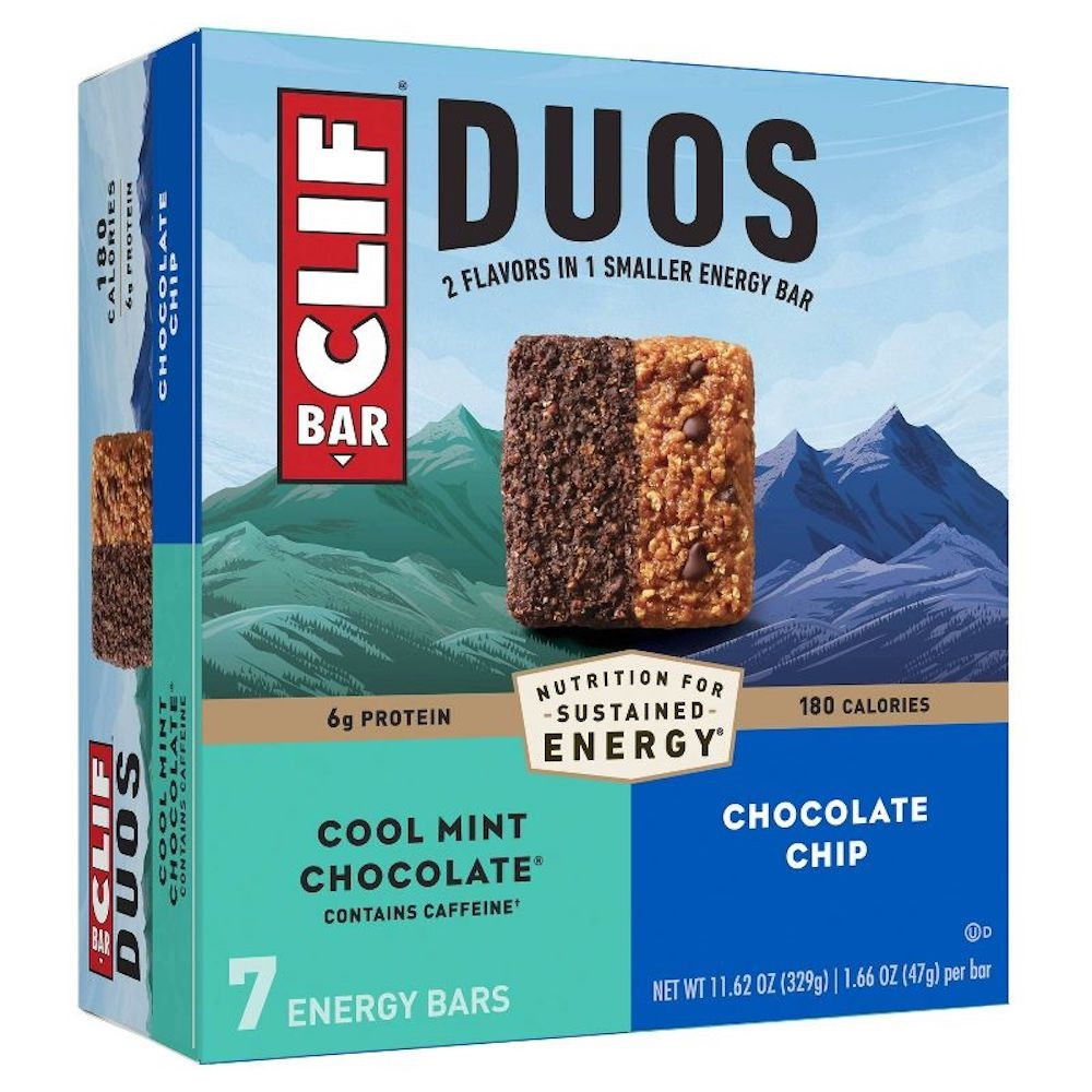Clif Duos Mint and Chocolate Chip Energy Bars