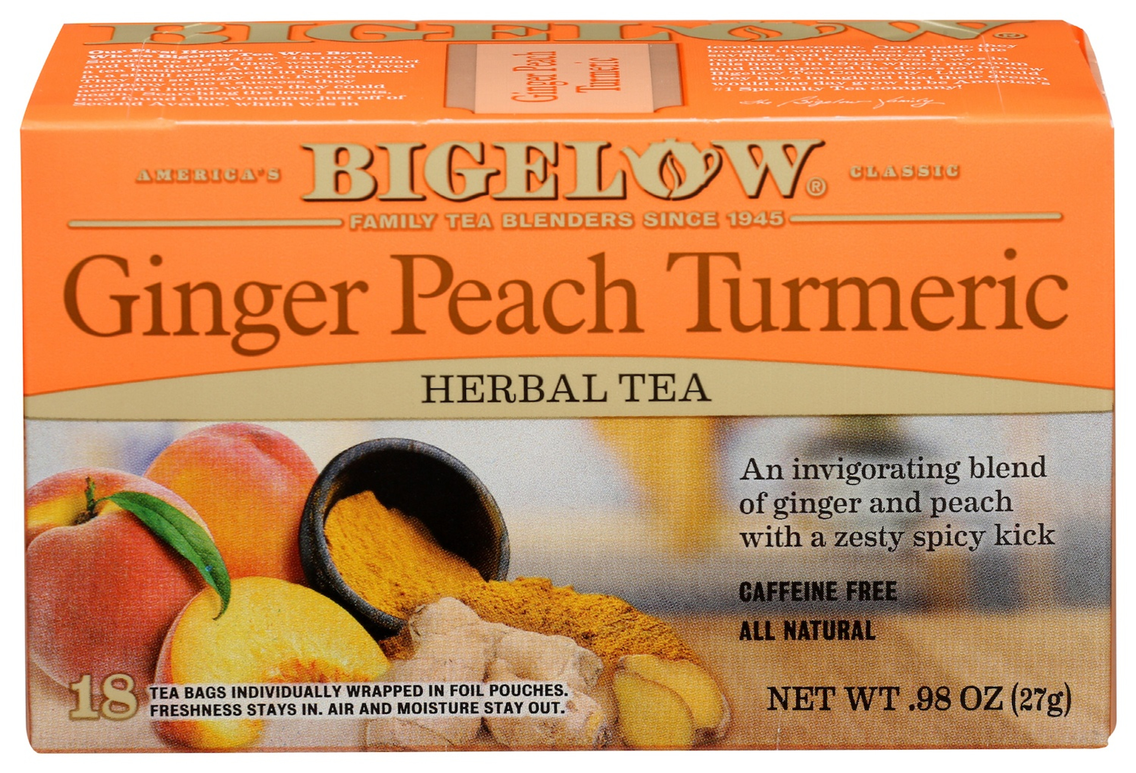 Bigelow Ginger Peach Turmeric Tea