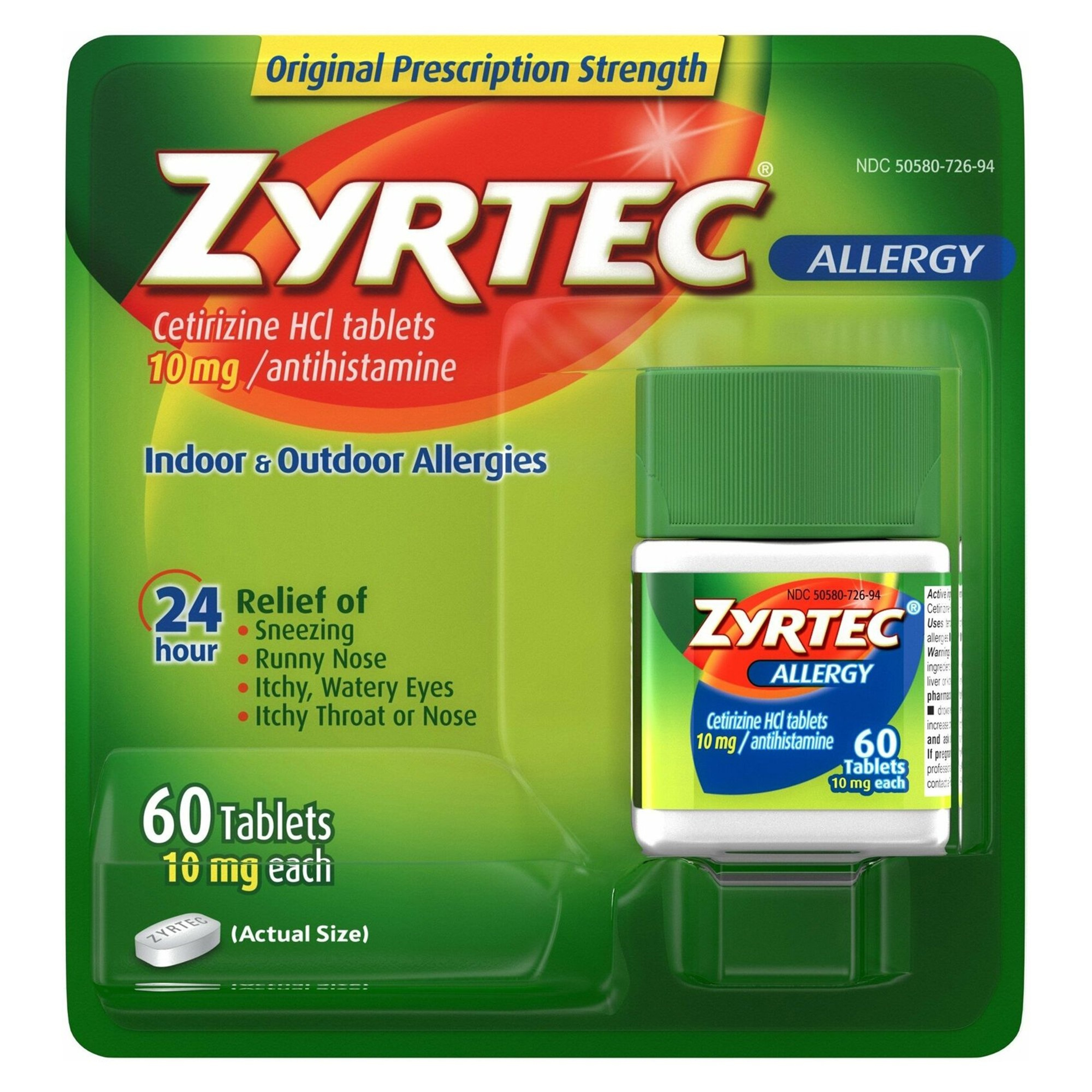 Zyrtec Indoor & Outdoor Allergy Relief, 10 mg
