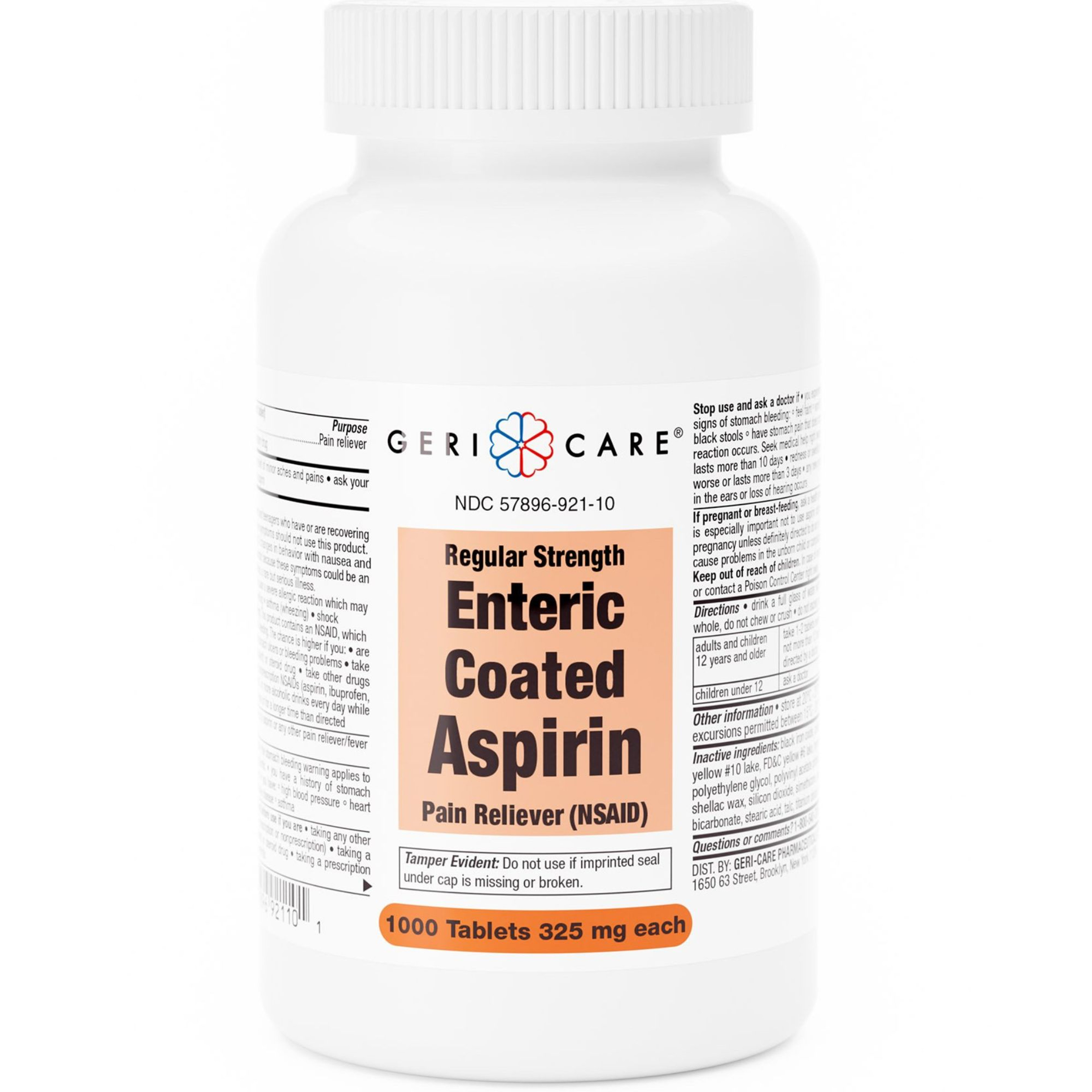Geri-Care Regular Strength Enteric Coated Aspirin, 325 mg