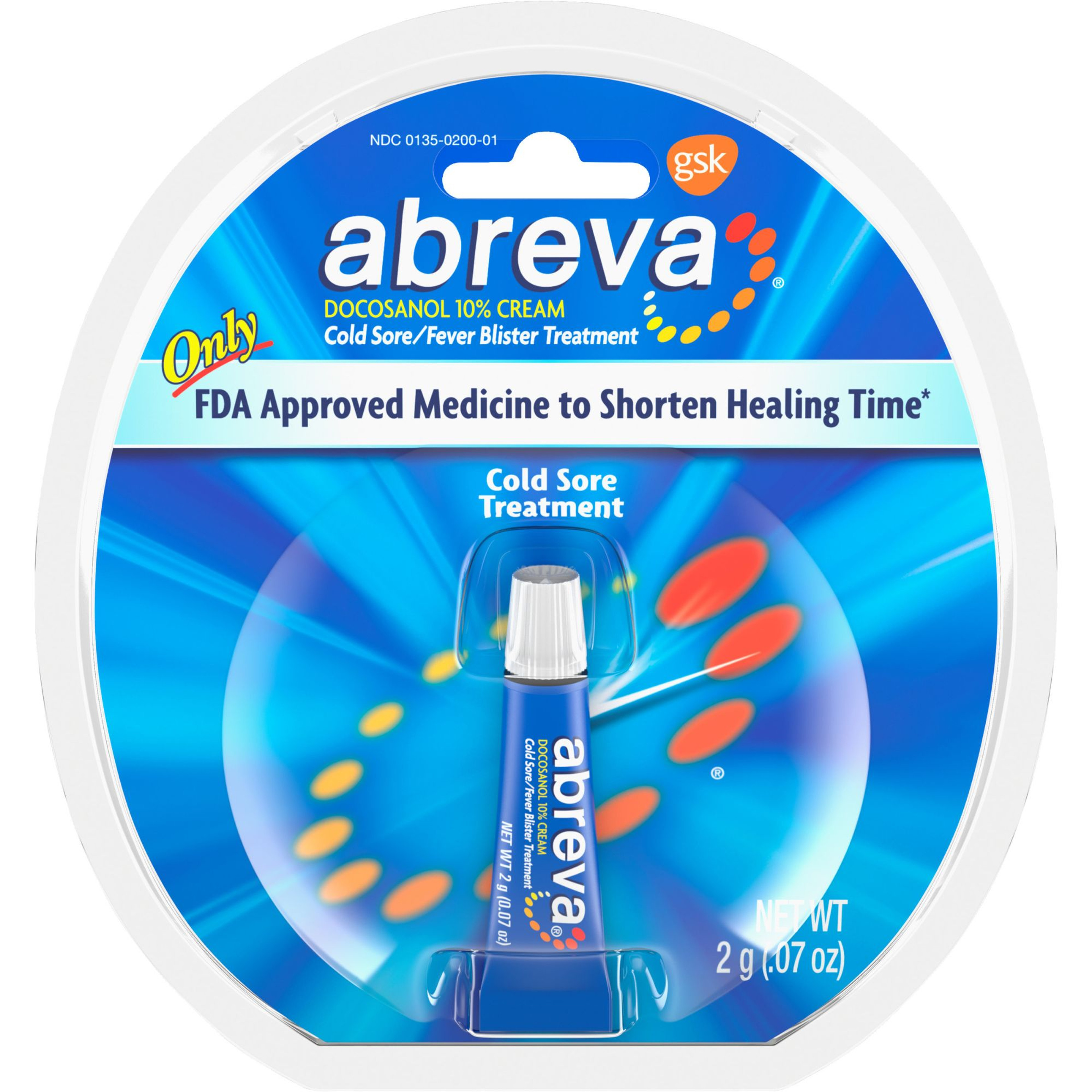 Abreva Cold Sore & Fever Blister Treatment, Tube