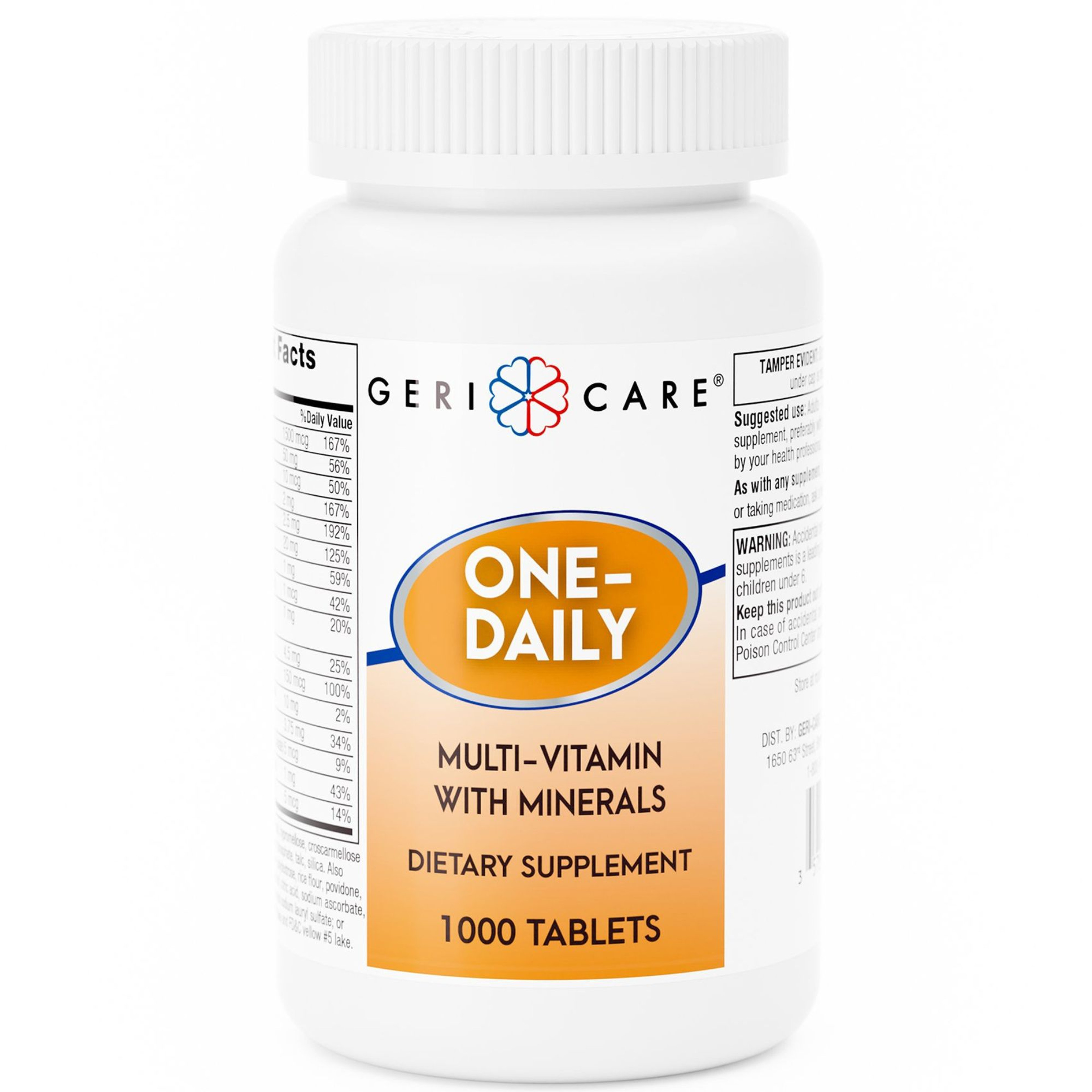 Geri-Care One-Daily Multivitamin with Minerals, 1,000 Tablets