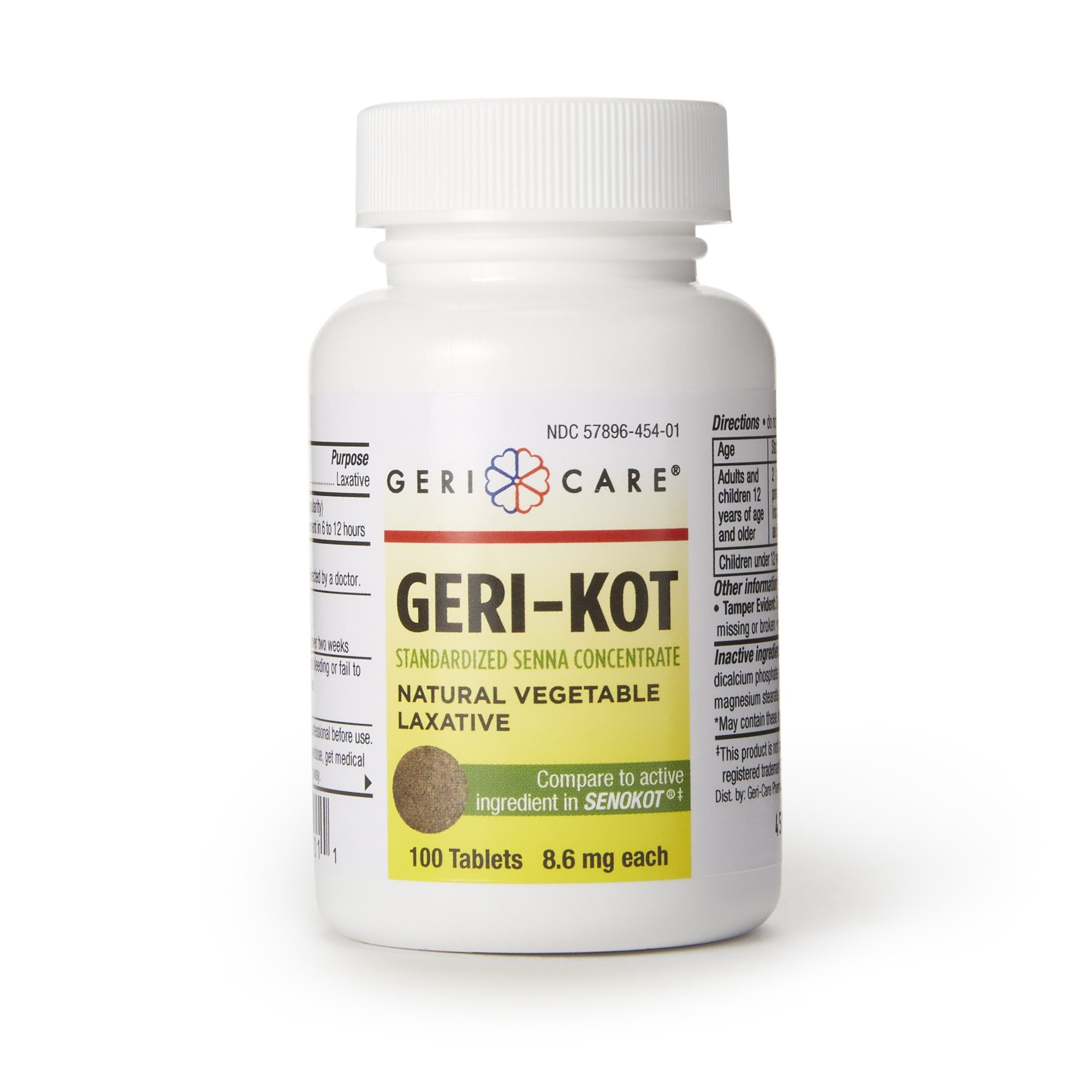Geri-Care Geri-Kot Natural Vegetable Laxative, 100 Tablets