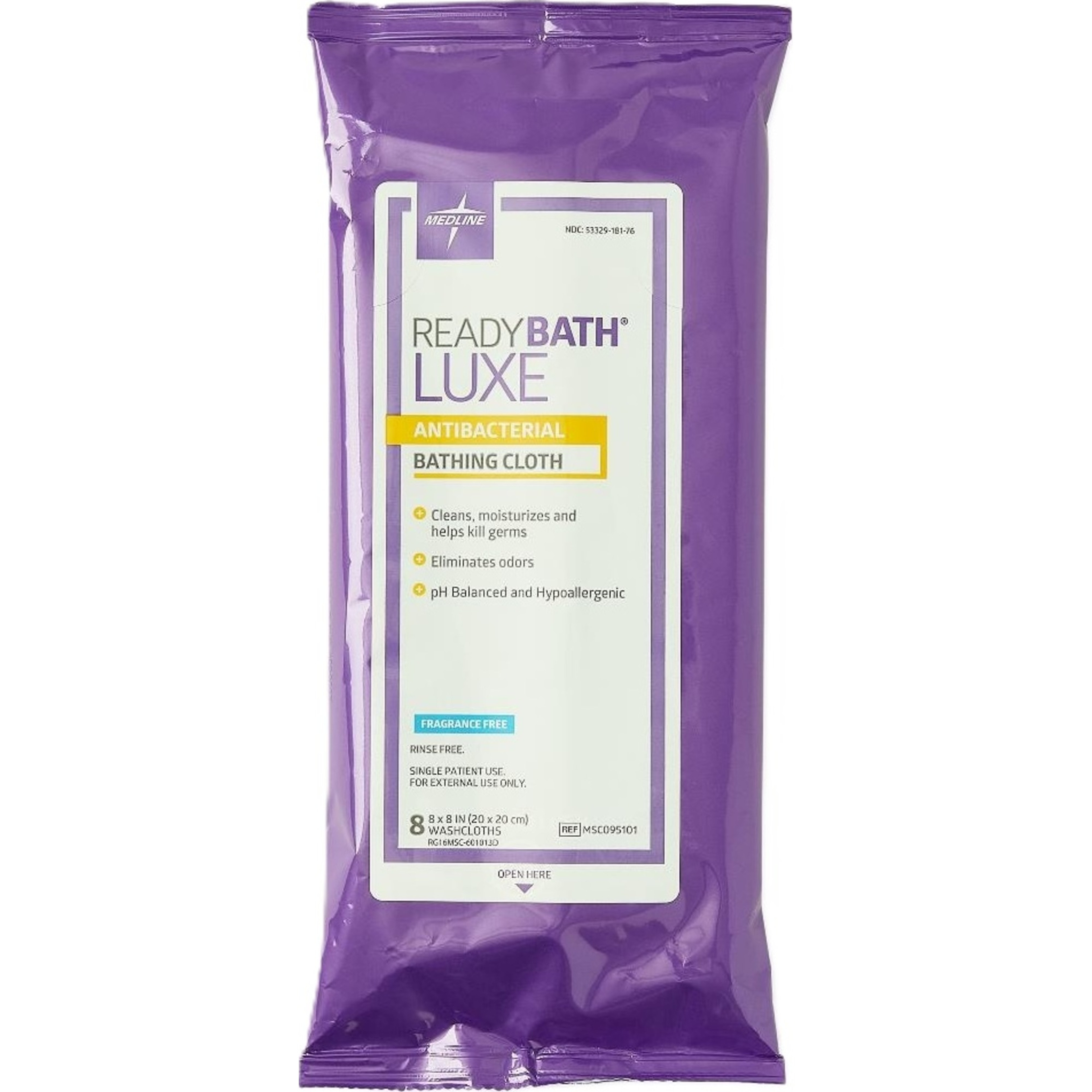 Medline ReadyBath Luxe Antibacterial Bathing Cloth